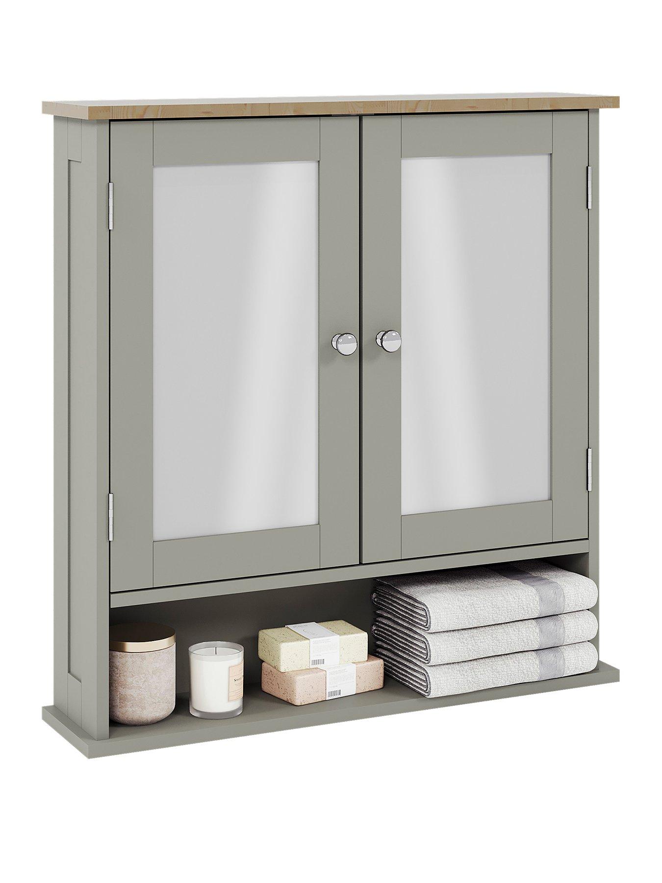 Image 2 of 7 of Bath Vida Priano 2 Door Mirrored Wall Cabinet With Shelf