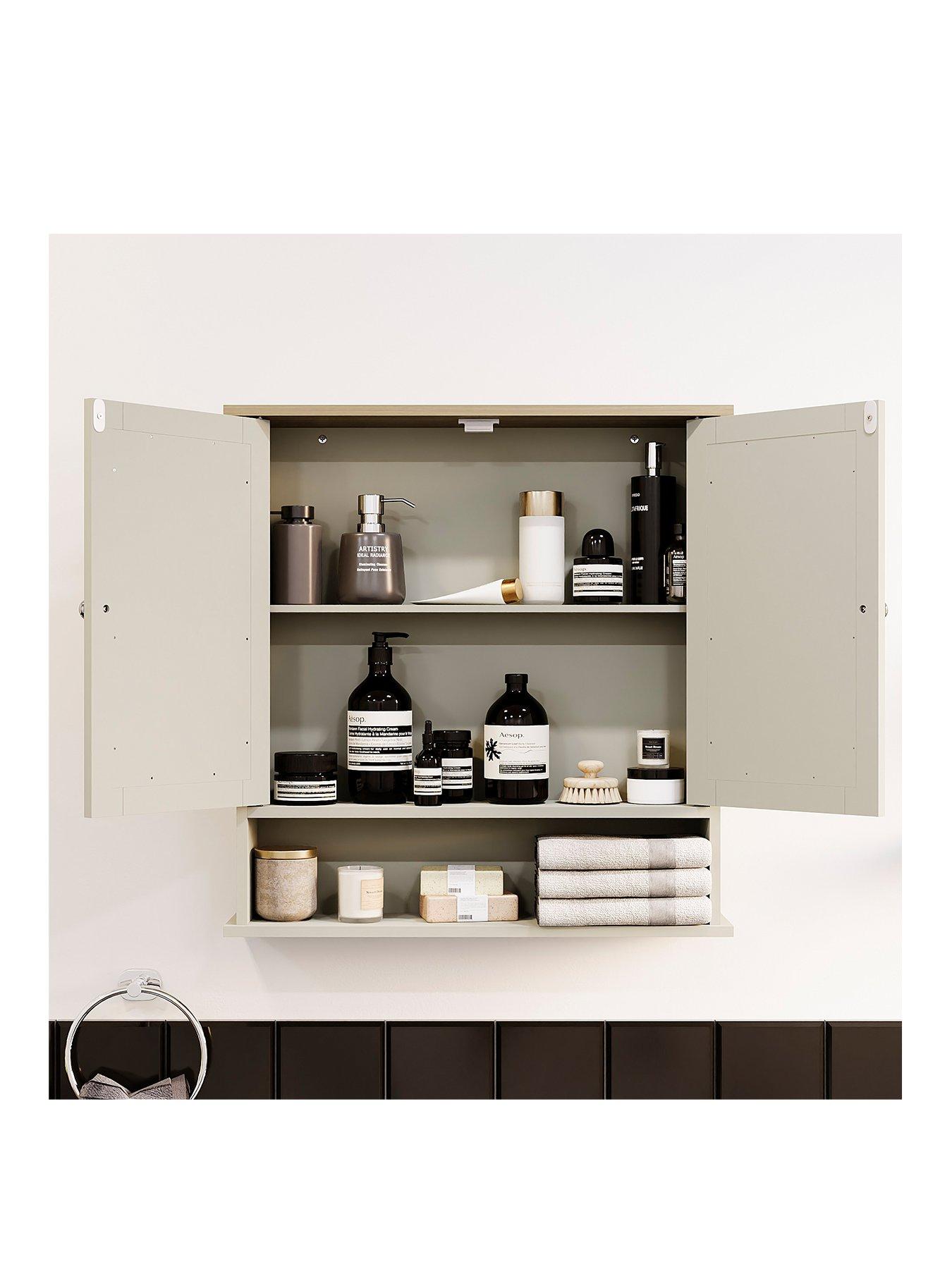 Image 3 of 7 of Bath Vida Priano 2 Door Mirrored Wall Cabinet With Shelf