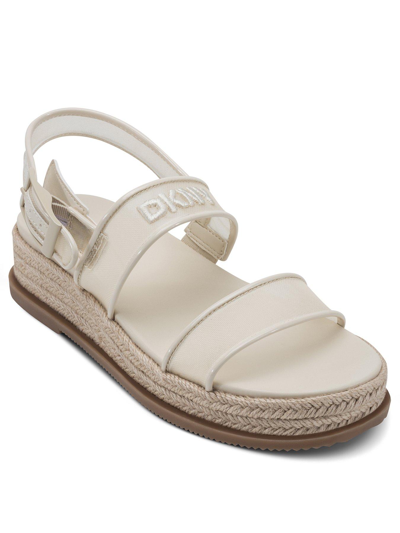 image of dkny-bernae-slingback-wedge-espadrille-sandals-white