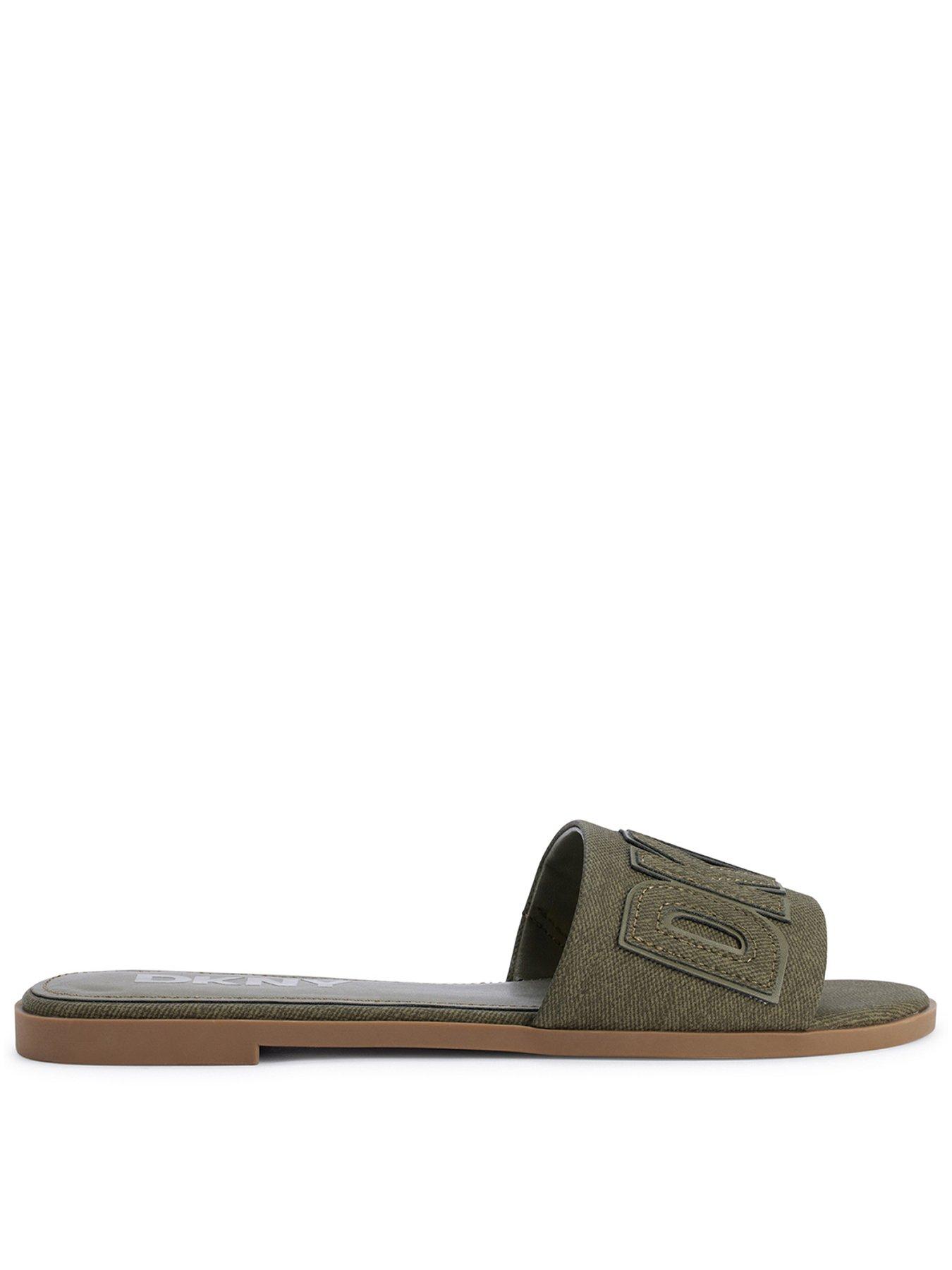 DKNY Wilow Flat Sliders - Light Green