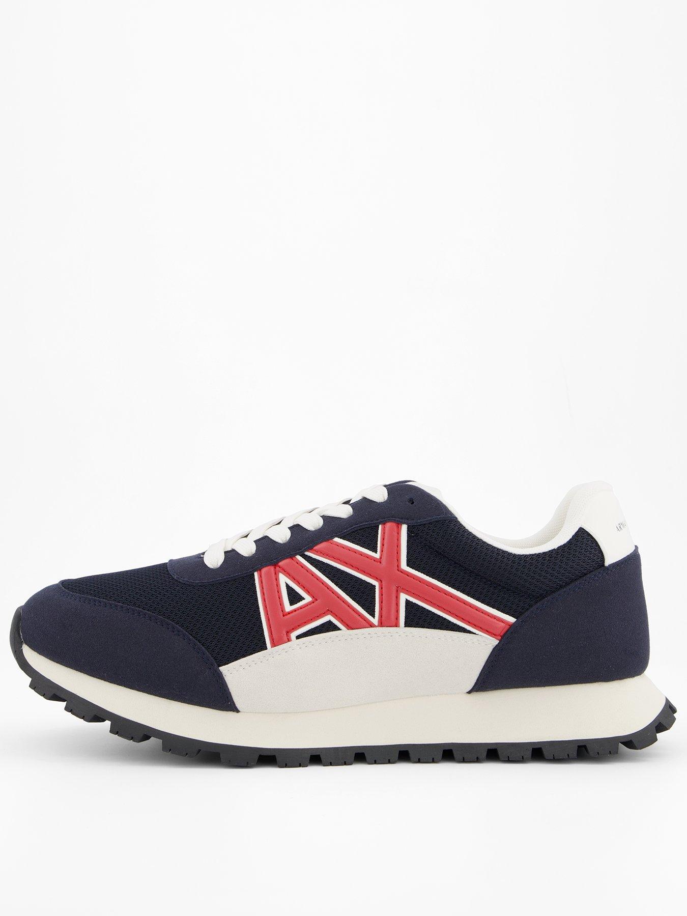 Armani Exchange Large Logo Trainers - Navy