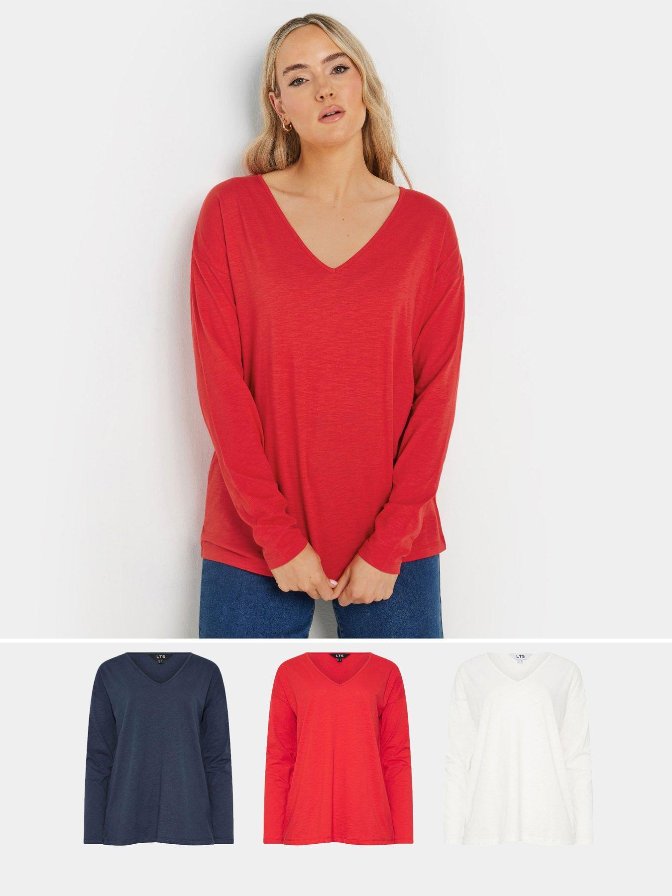 long-tall-sally-3-pack-v-neck-t-shirt-multi