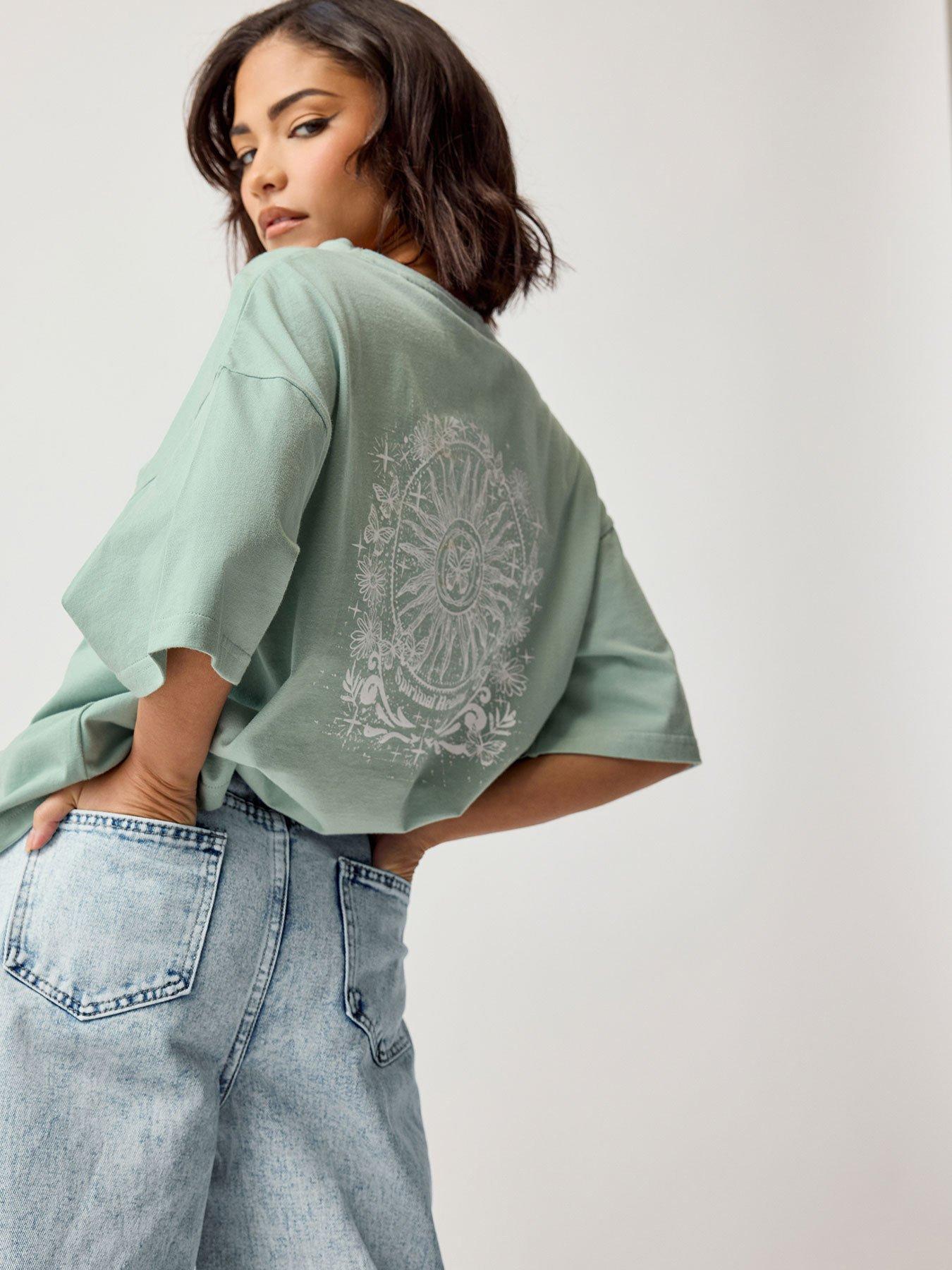 undefined Petite Spiritual Healing T Shirt - Green
