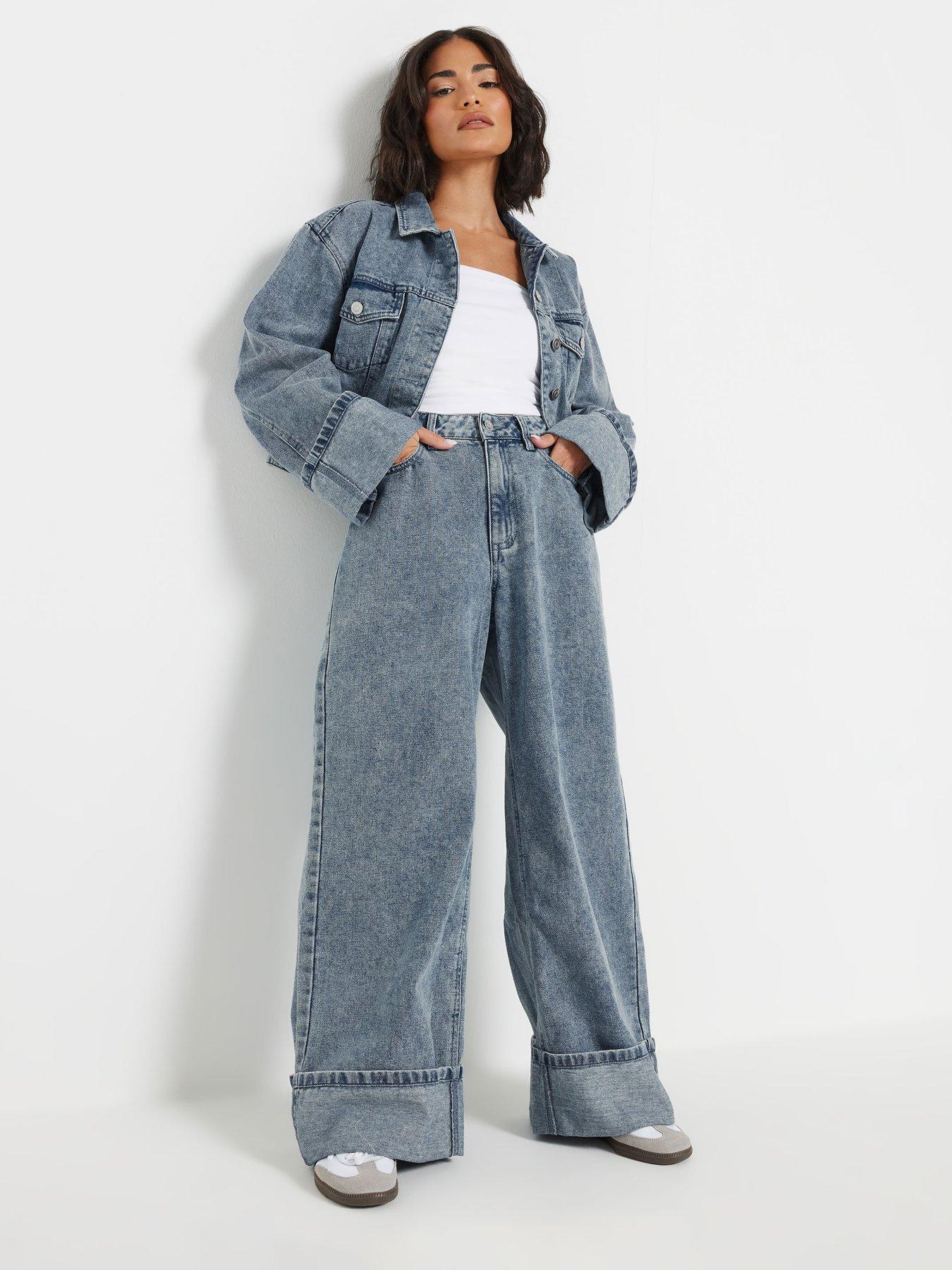 Image 3 of 4 of PixieGirl Petite Fold Over Jacket - Blue