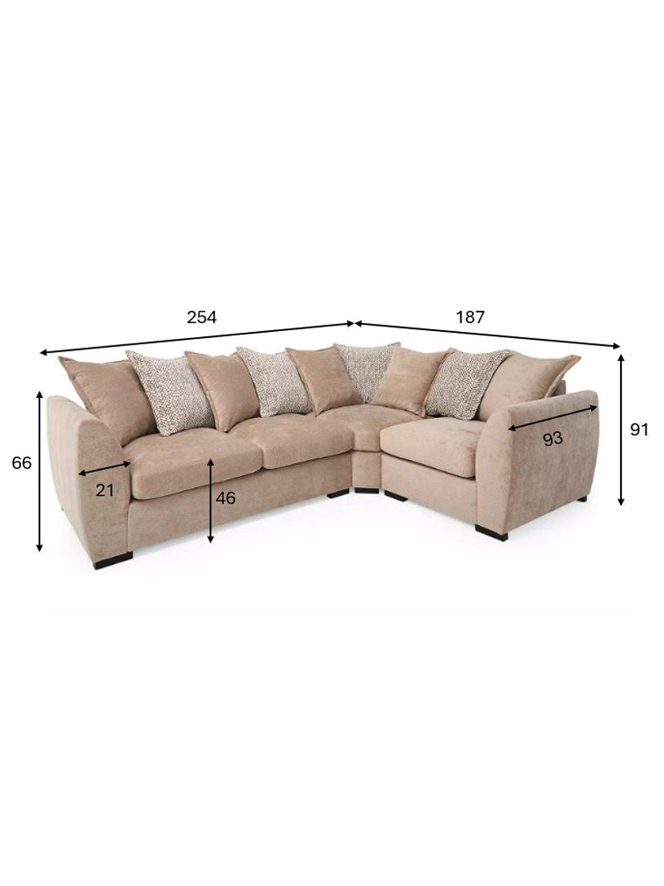 Image 6 of 7 of The Very Collection Havana Fabric Scatterback Right Hand Double Arm Corner Group - FSC&reg; Certified