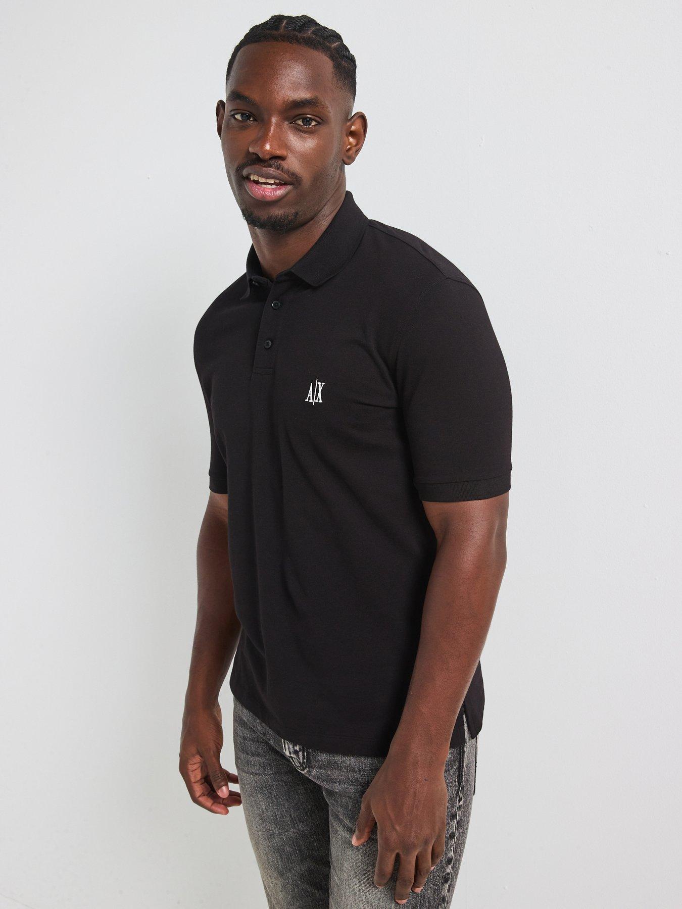Armani Exchange Icon Project Polo Shirt - Black | Littlewoods