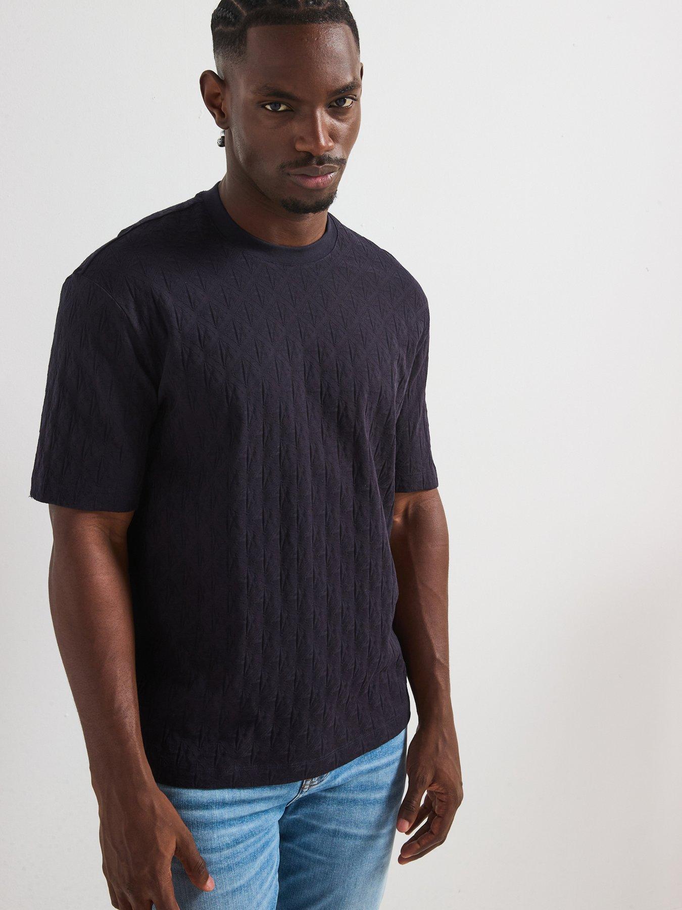 armani-exchange-monogram-jacquard-t-shirt-navy