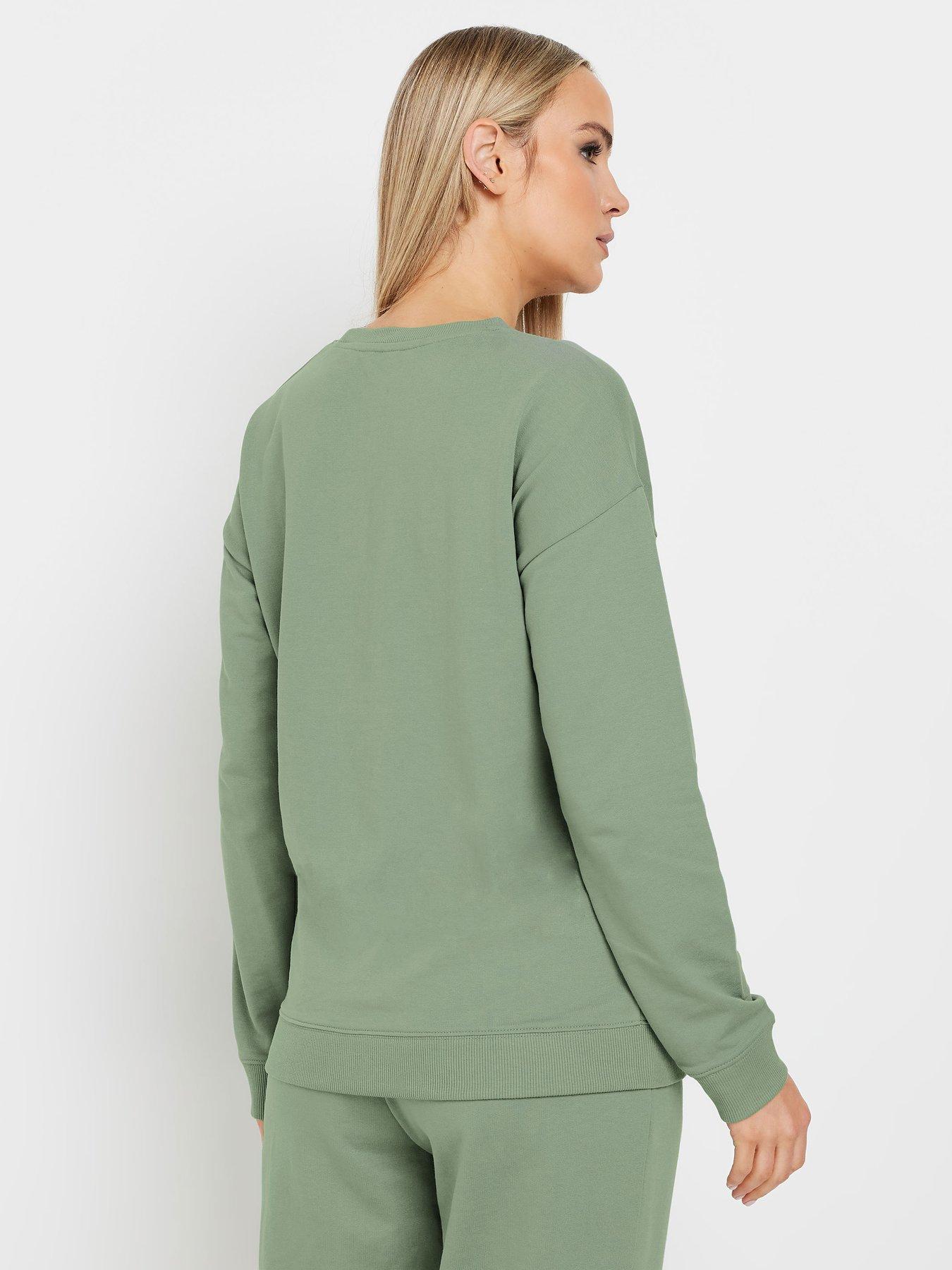  image of long-tall-sally-crew-neck-sweatshirt-green