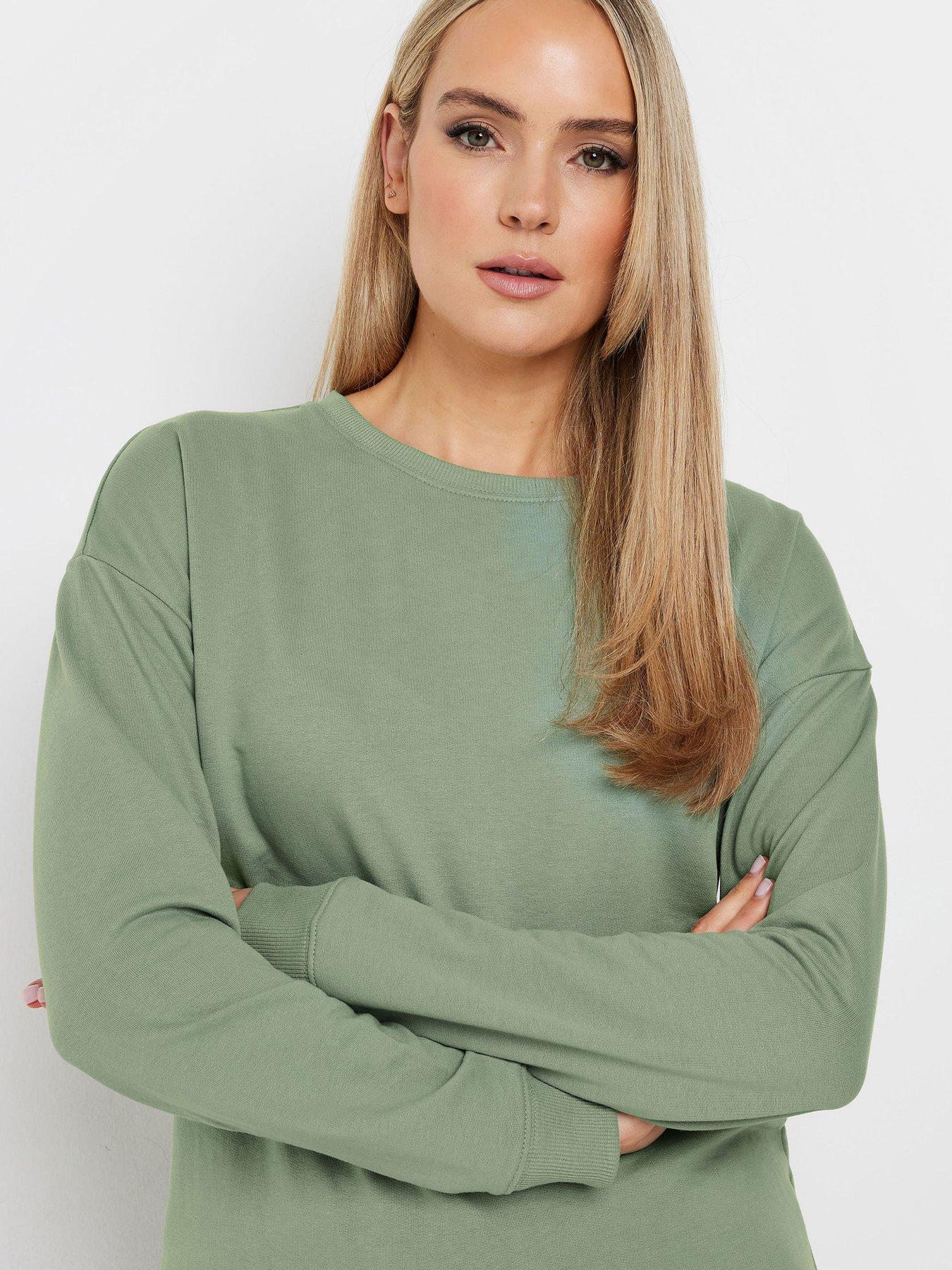  image of long-tall-sally-crew-neck-sweatshirt-green