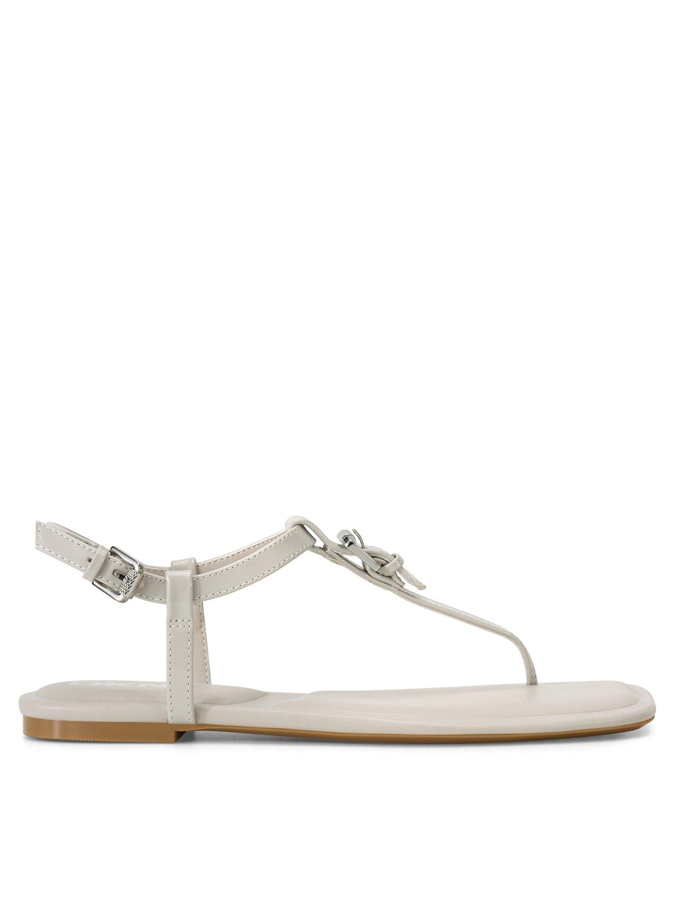 DKNY Datto Flat Thong Sandals - White