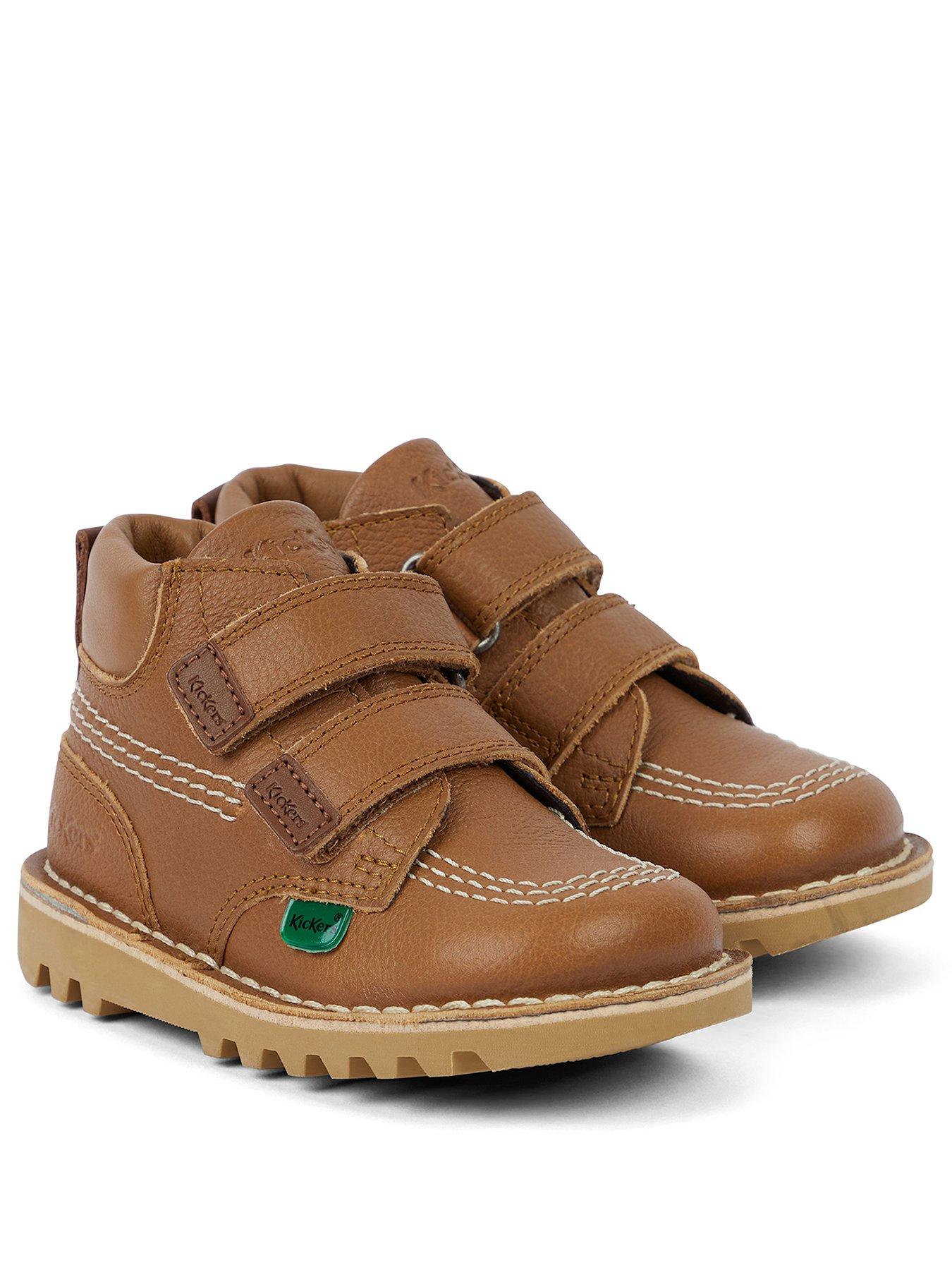  image of kickers-kick-hi-roll-leather-brown