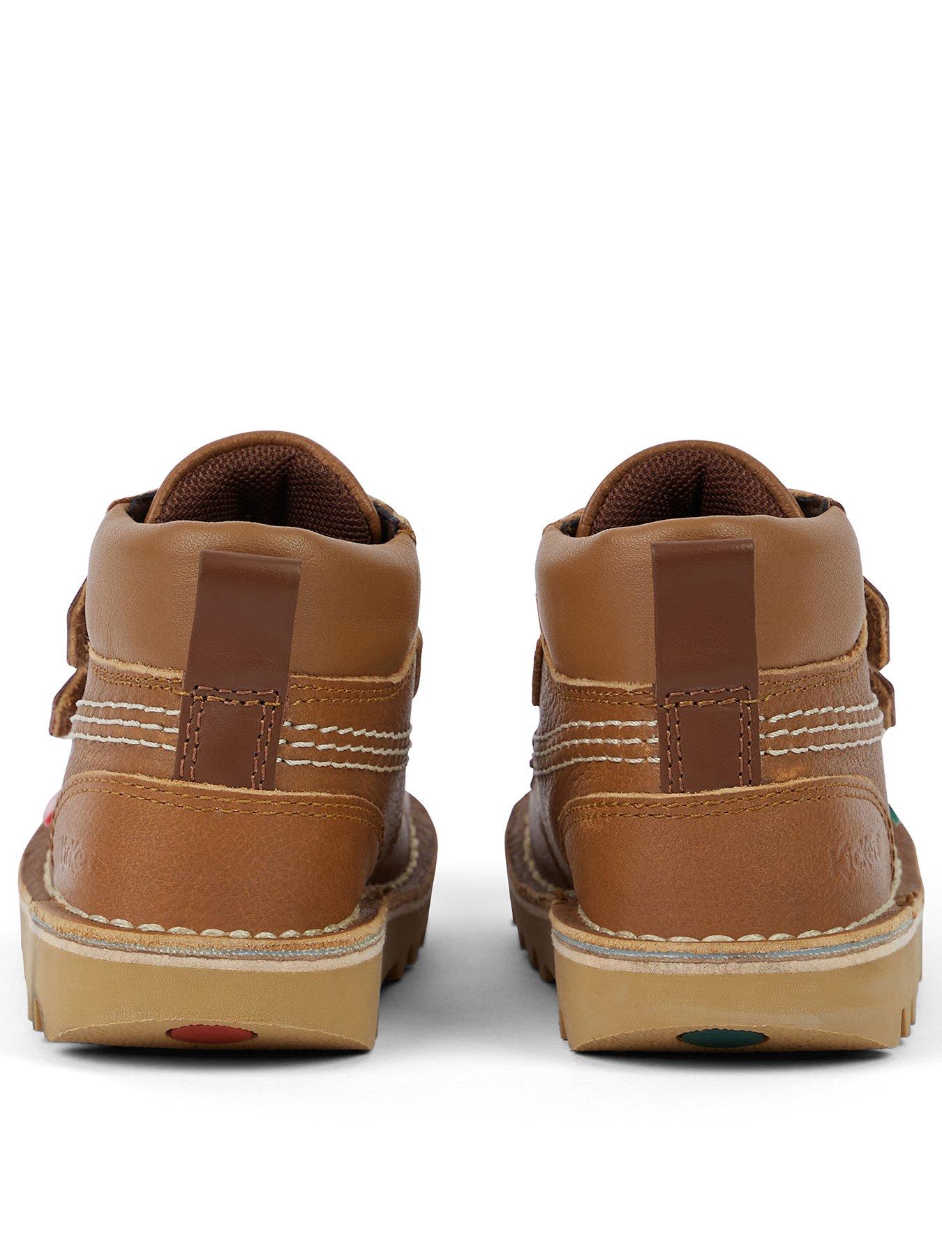  image of kickers-kick-hi-roll-leather-brown