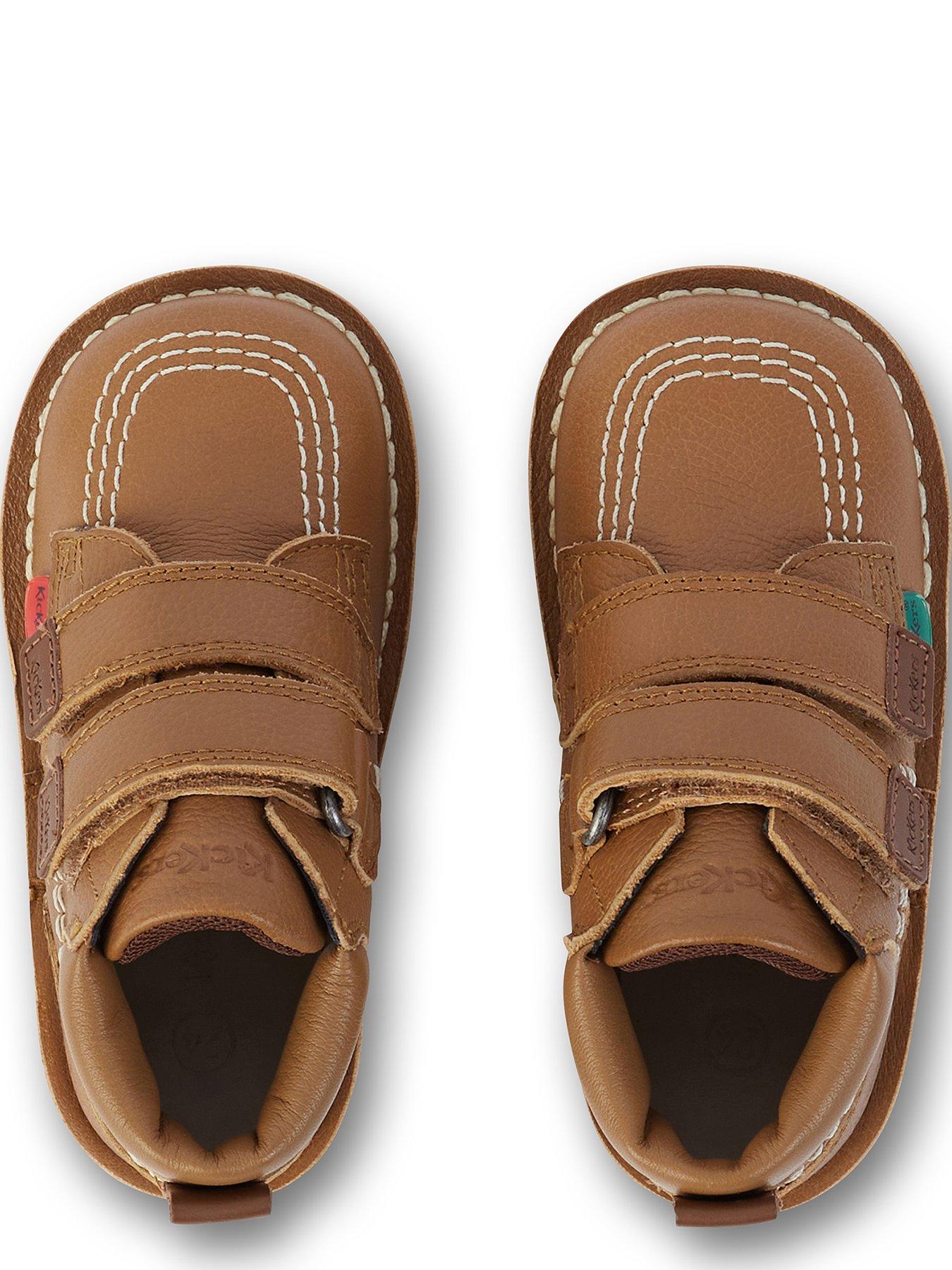  image of kickers-kick-hi-roll-leather-brown