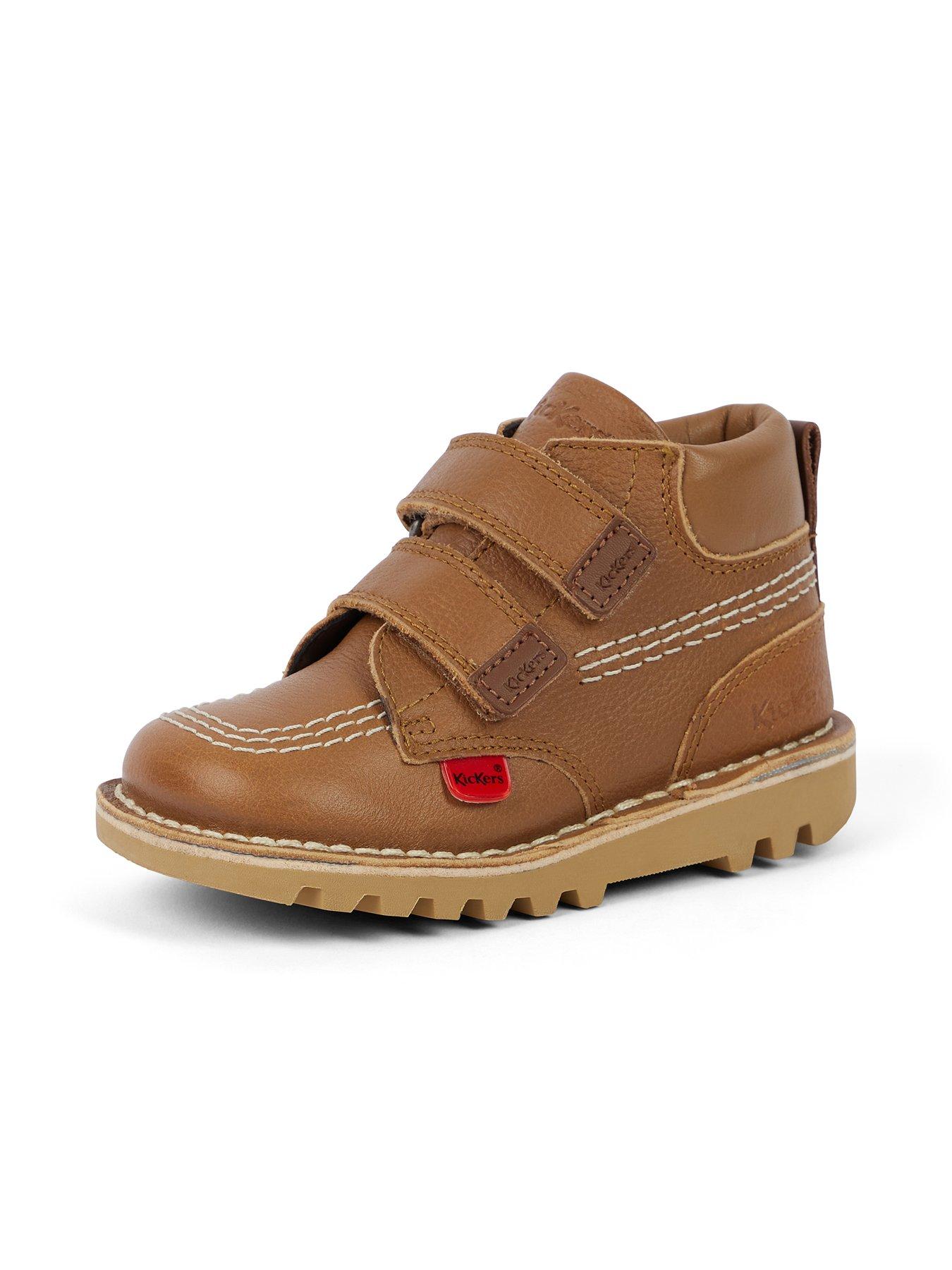  image of kickers-kick-hi-roll-leather-brown