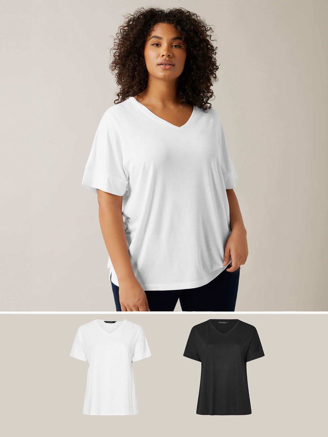 undefined 2 Pack Modal T-Shirt - Black/White
