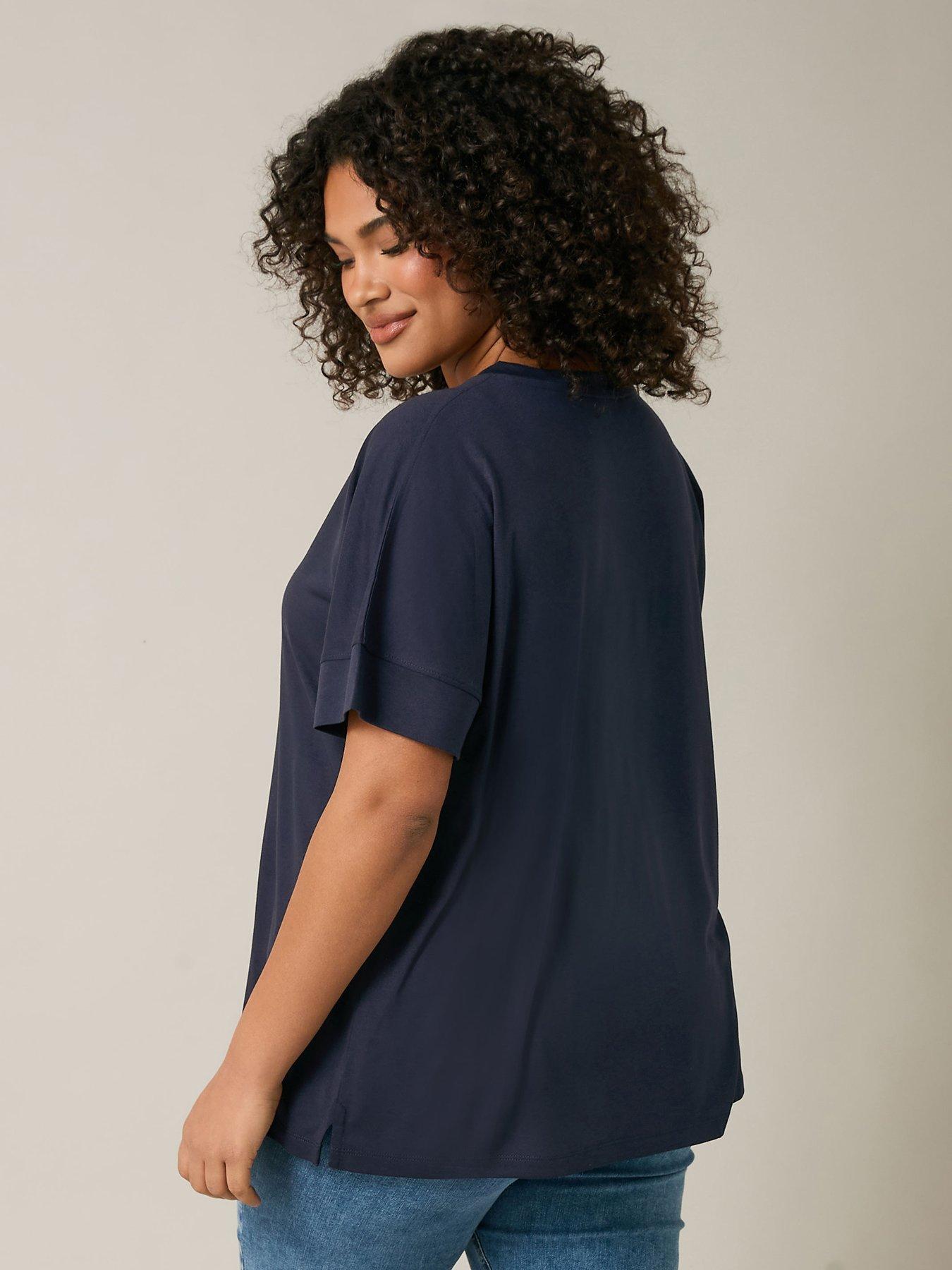  image of evans-2-pack-modal-t-shirt-bluewhite