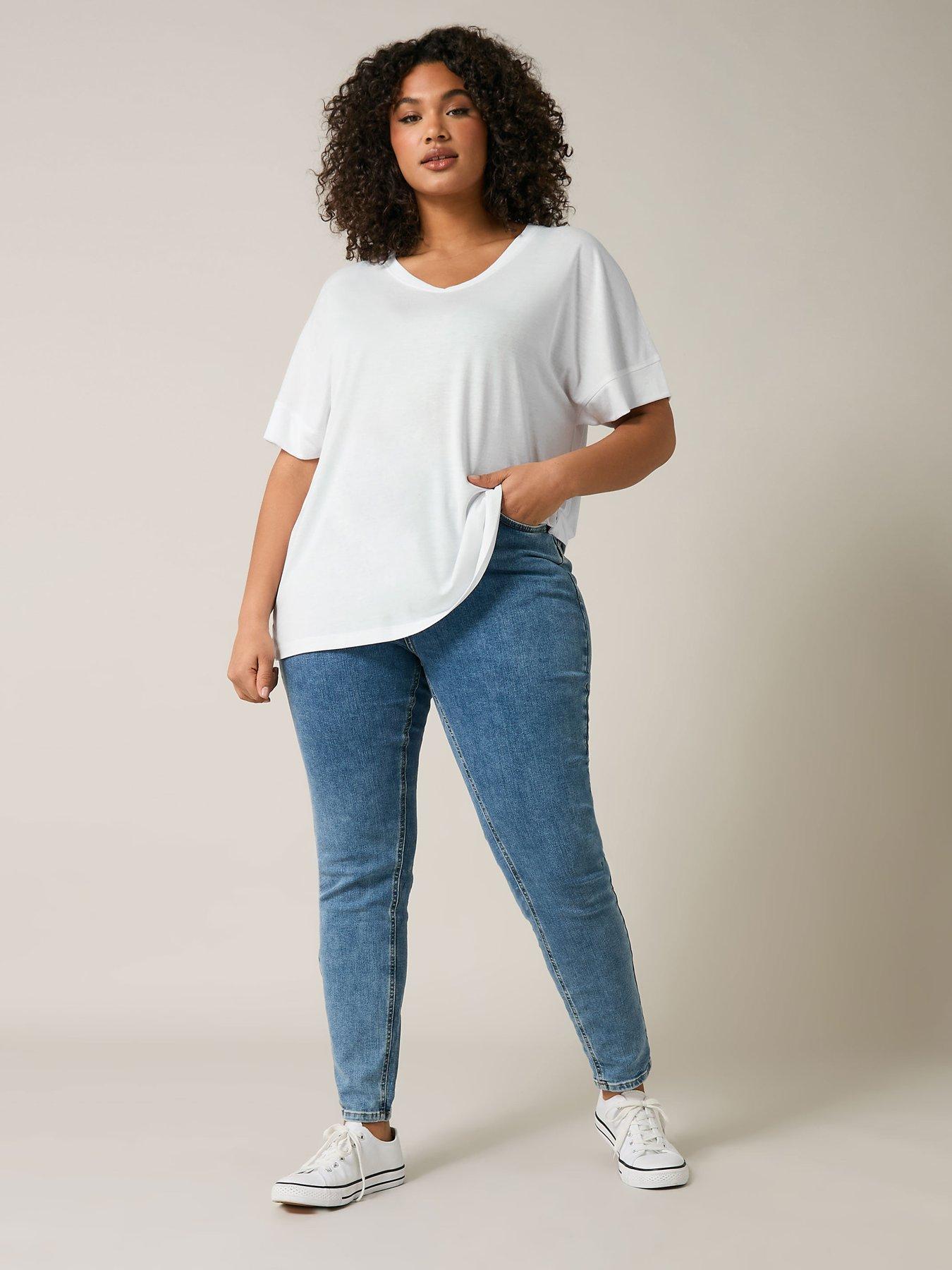  image of evans-2-pack-modal-t-shirt-bluewhite