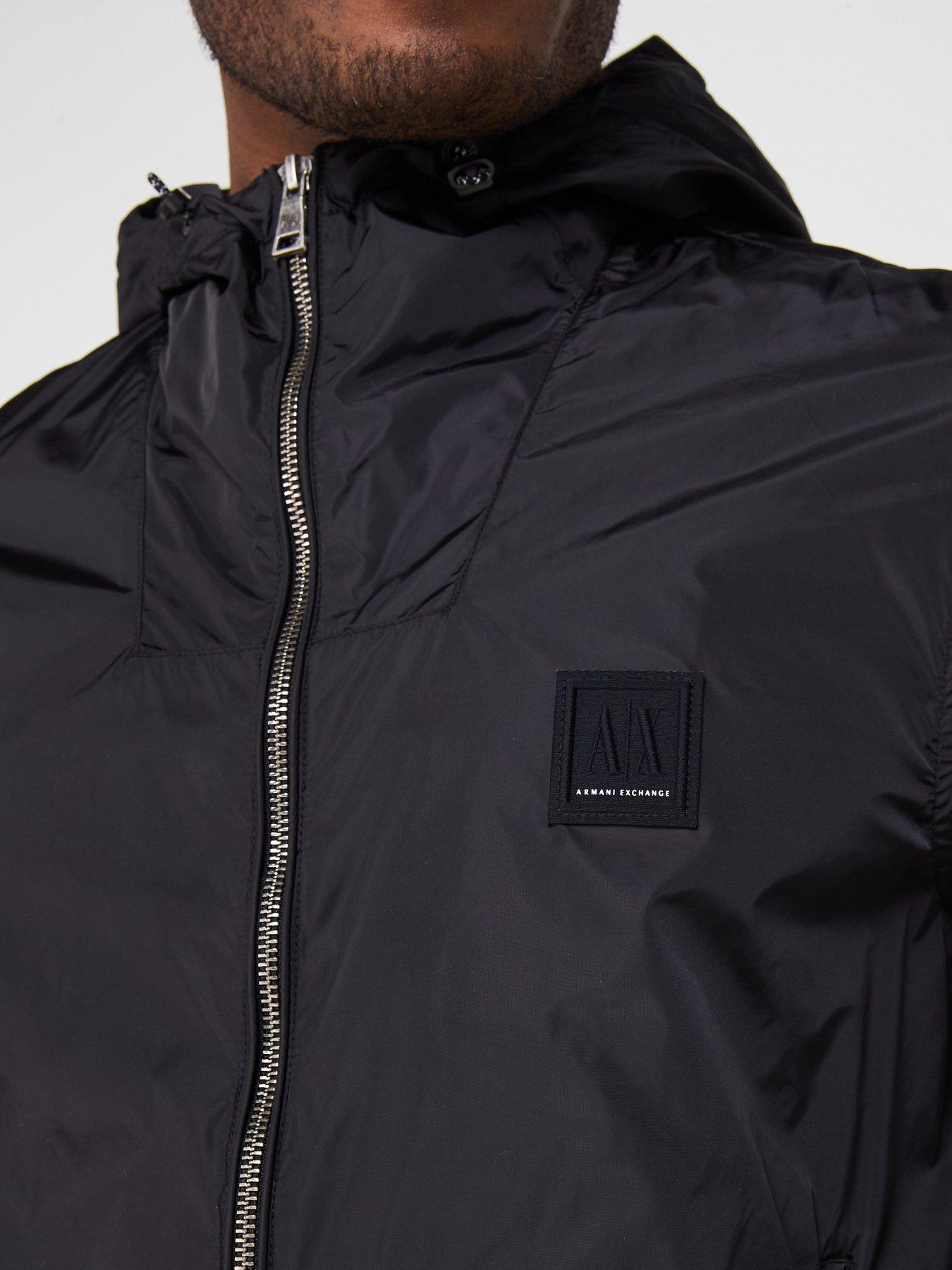 Armani Exchange Nylon Winderbreaker Jacket - Black | Littlewoods