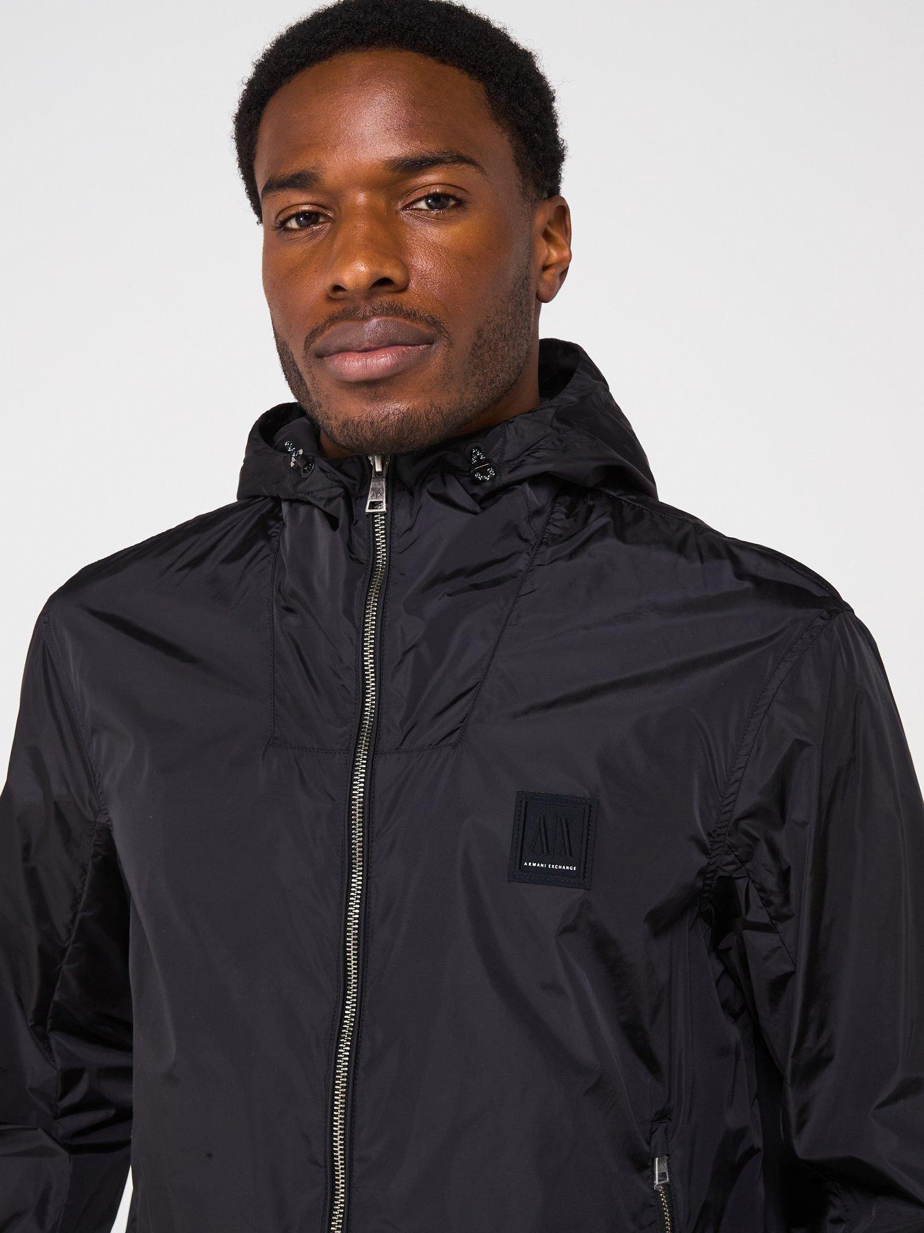 Armani Exchange Nylon Winderbreaker Jacket - Black | Littlewoods