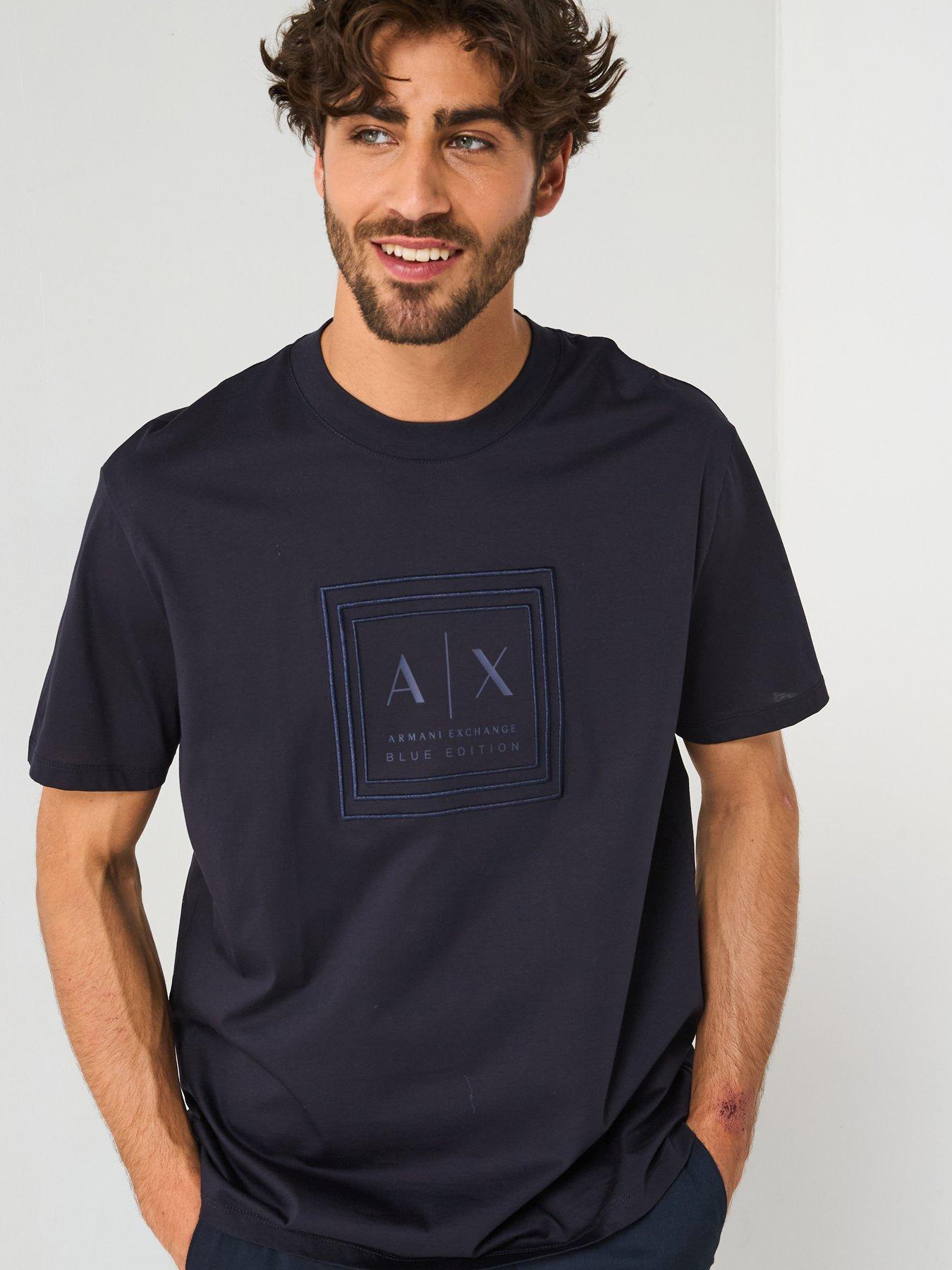 undefined Blue Edition Tonal Logo Mercerized T-Shirt - Navy