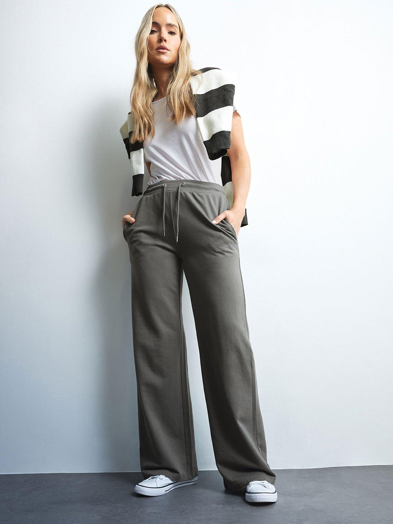 undefined Wide Leg Jogger 36" - Grey