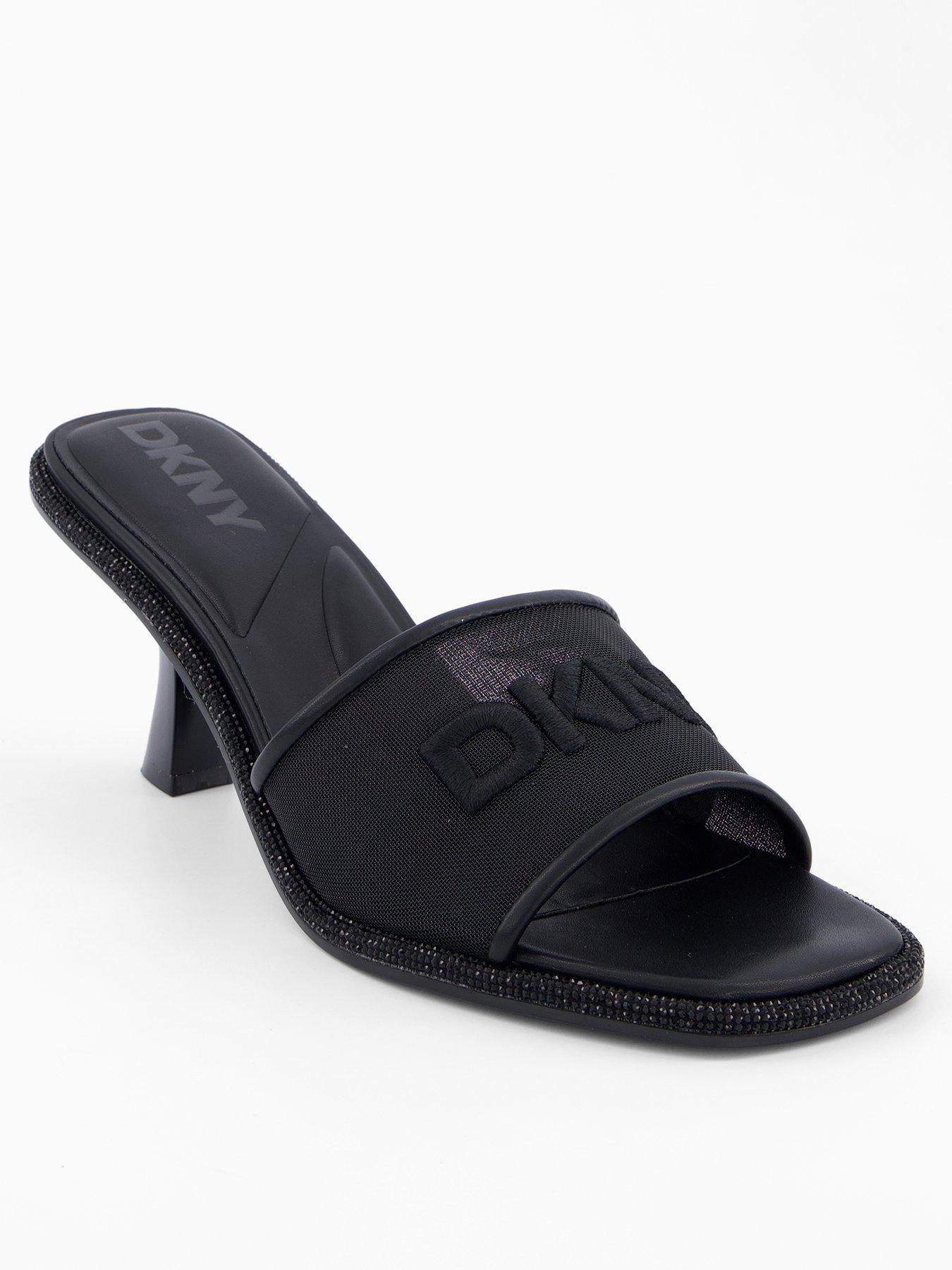 DKNY Radcliff Sandal Heeled Mule Black Littlewoods