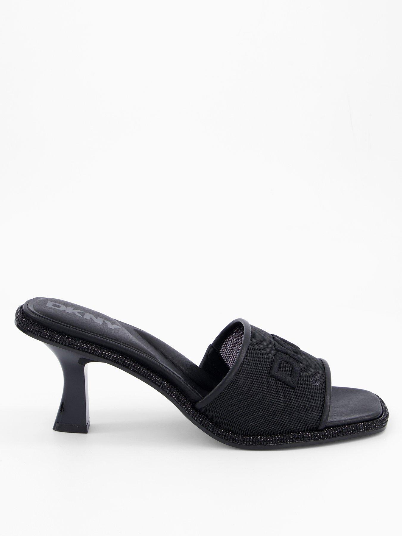 Block Heel Dkny Heels Uk Dark Brown Reptile Effect Block Heels TK