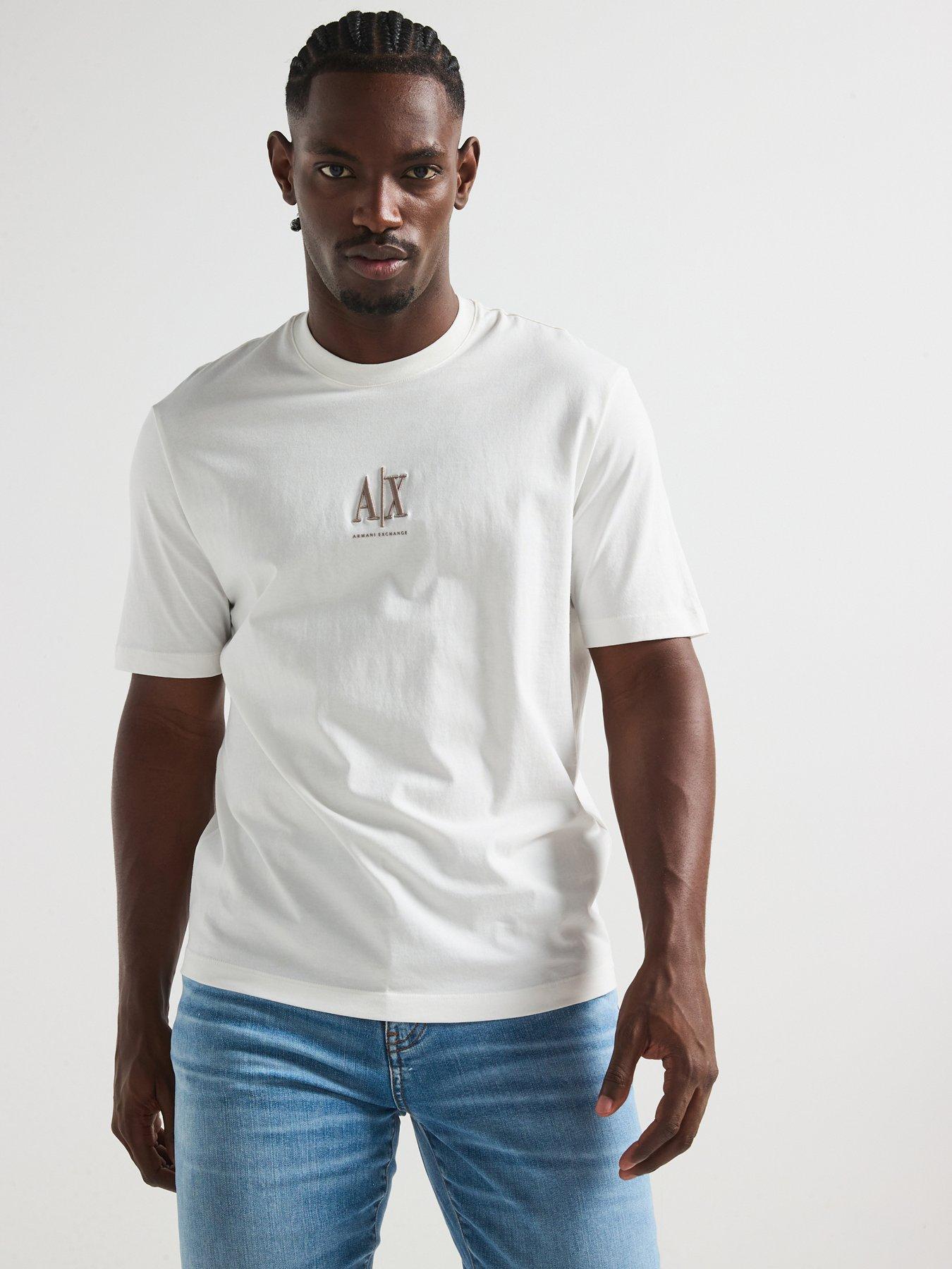 Armani Exchange Icon Project Crew Neck T-Shirt - Off White