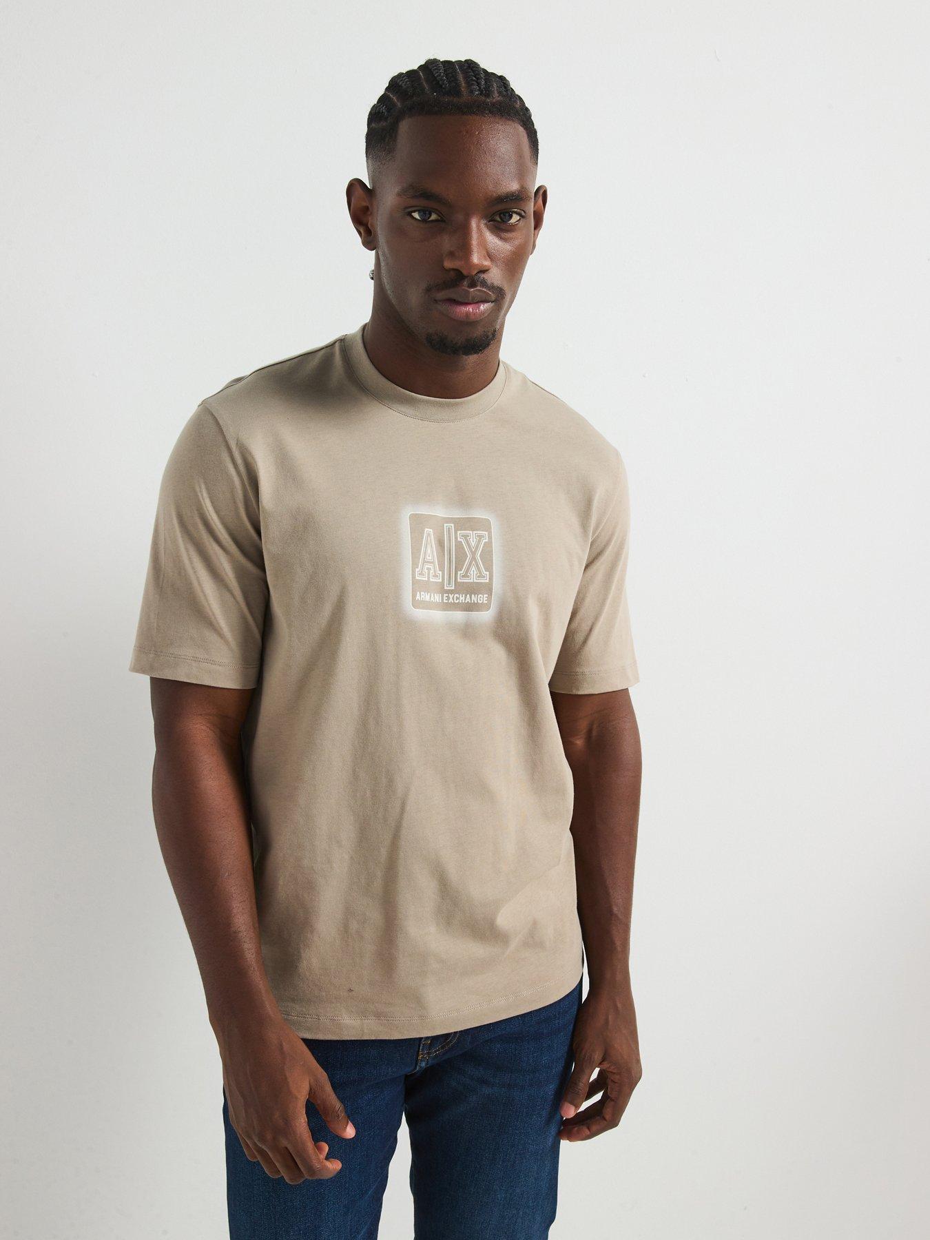 armani-exchange-logo-crew-neck-t-shirt-dark-beige