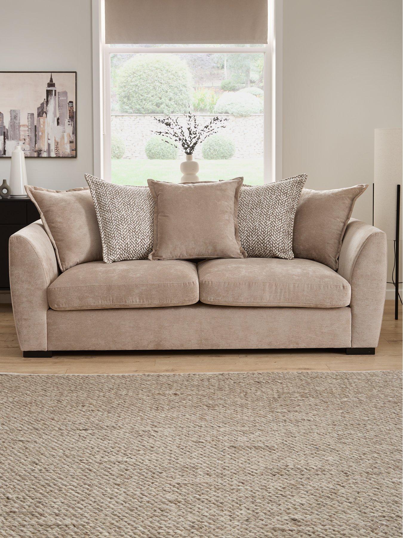 Image 1 of 7 of Very Home Havana Fabric 3 Seater Scatterback Sofa&nbsp;- FSC Certified