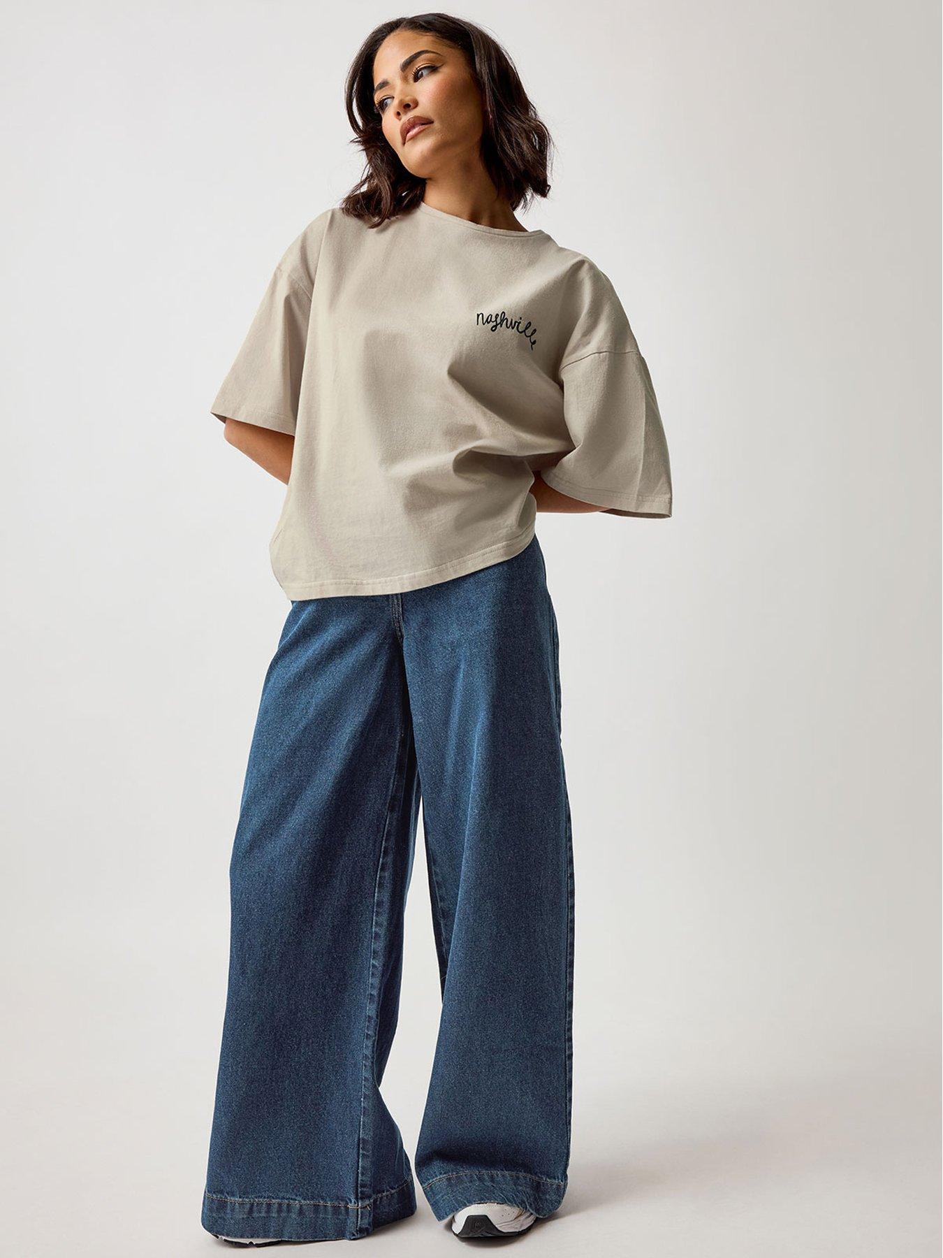 Image 3 of 6 of PixieGirl Petite Nashville Boots T-Shirt - Natural