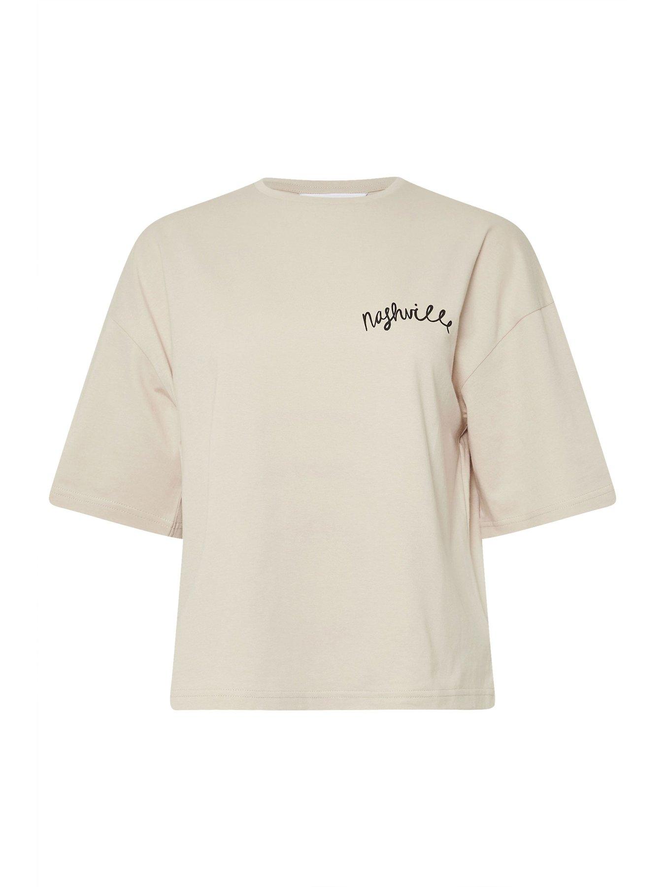 Image 6 of 6 of PixieGirl Petite Nashville Boots T-Shirt - Natural