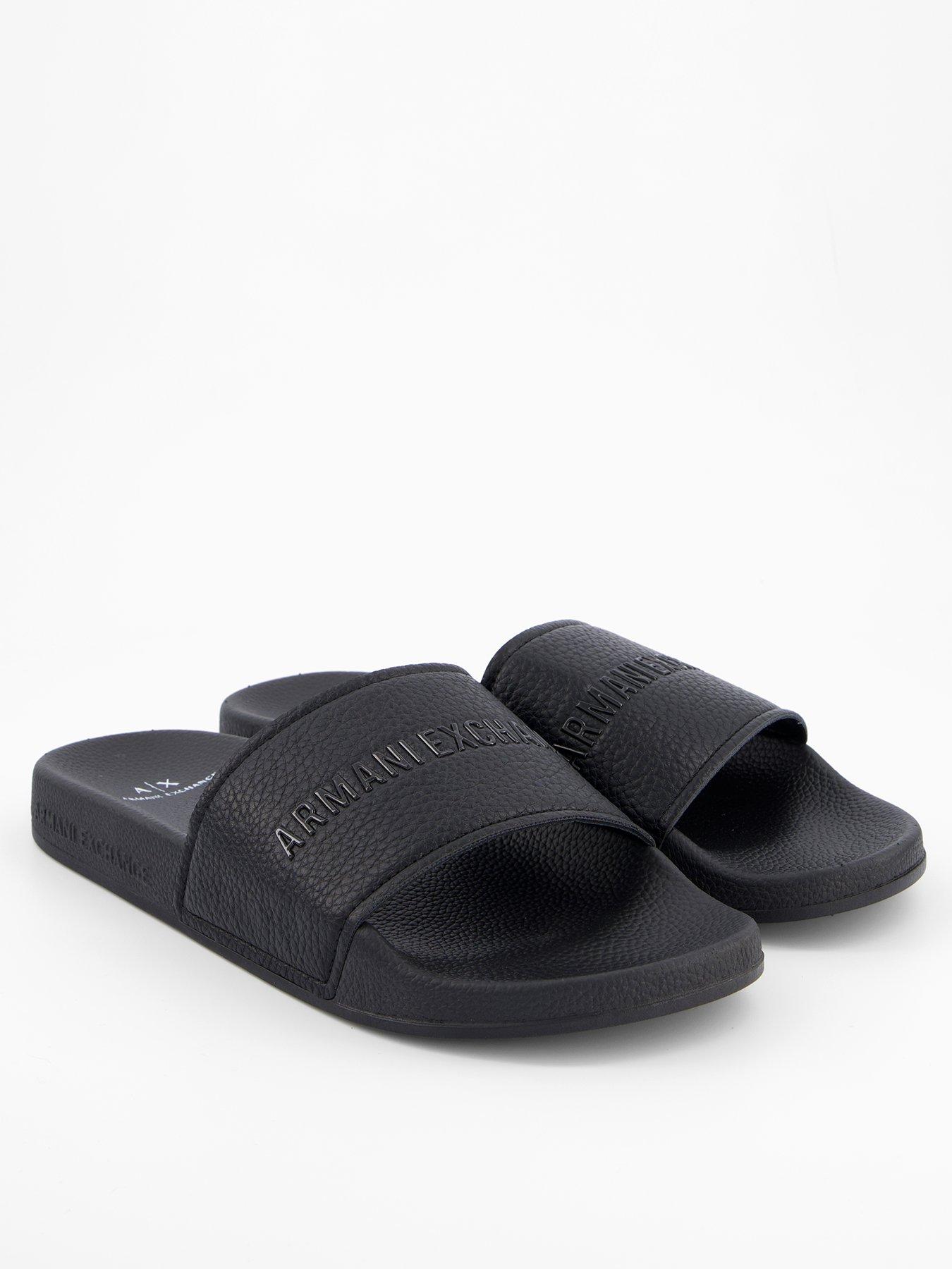Image 1 of 6 of Armani Exchange Sliders - Black