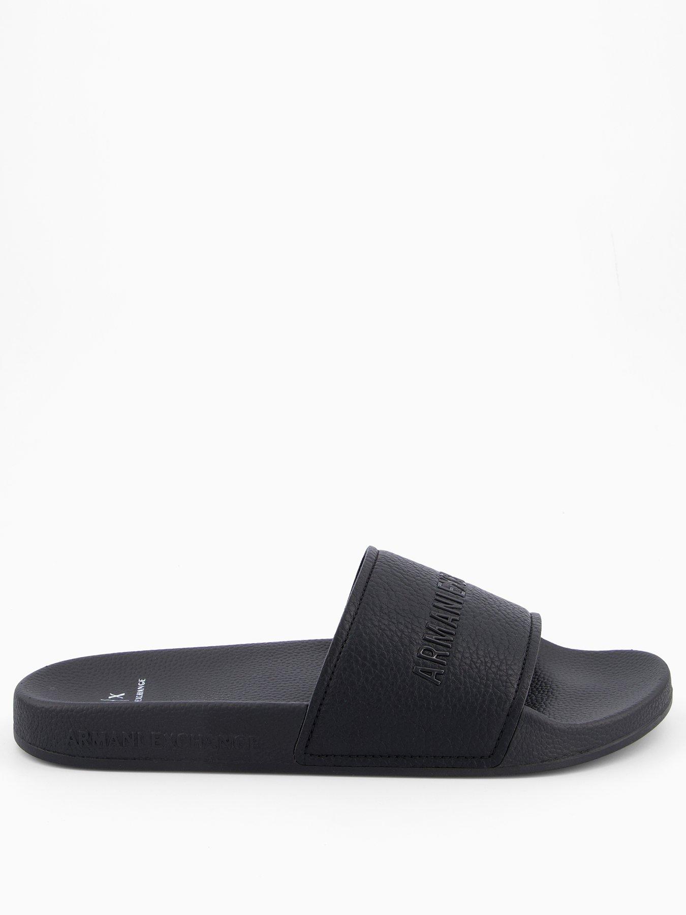 Image 2 of 6 of Armani Exchange Sliders - Black