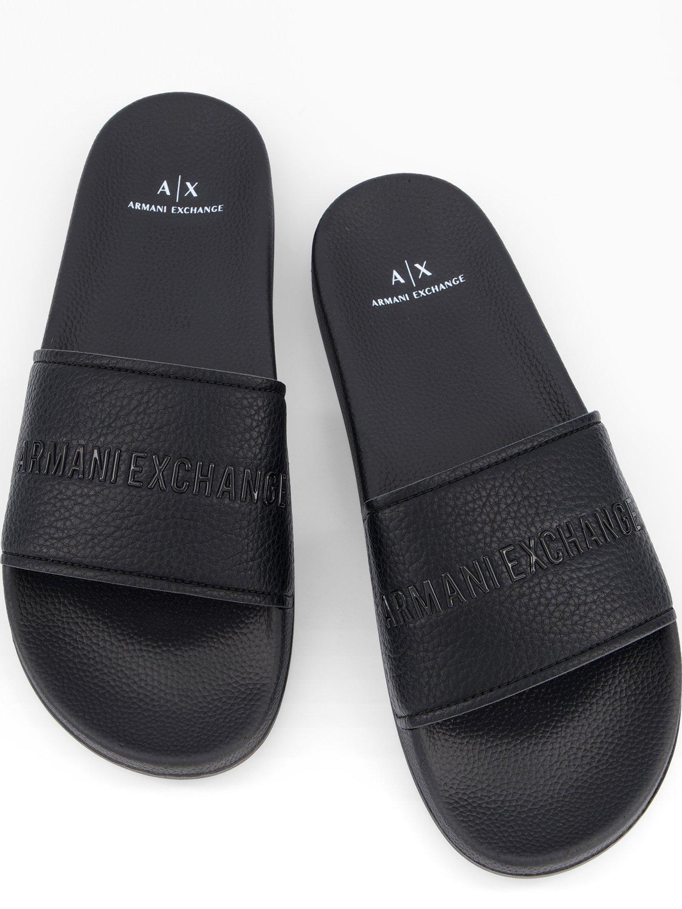 Image 3 of 6 of Armani Exchange Sliders - Black