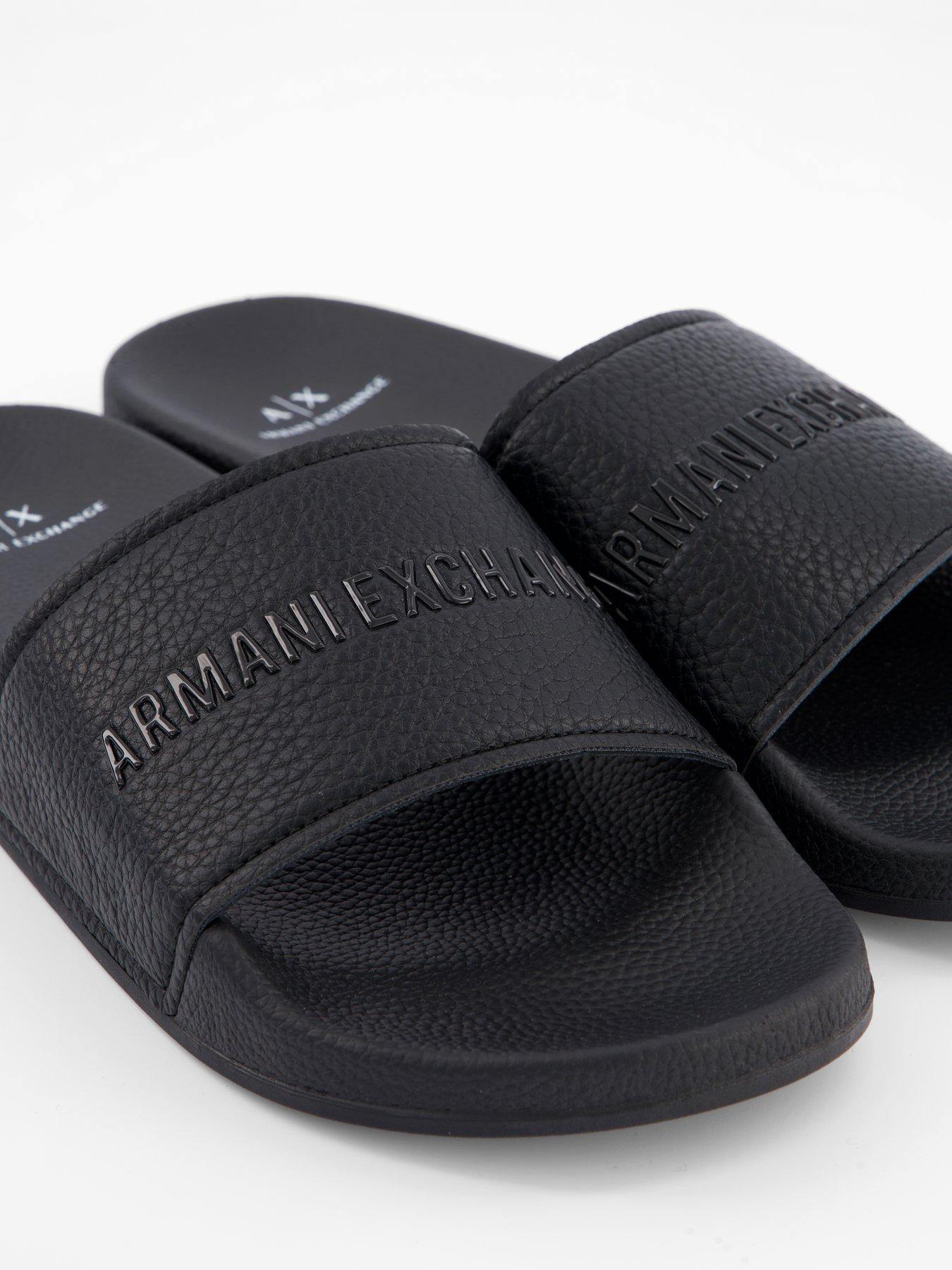 Image 5 of 6 of Armani Exchange Sliders - Black