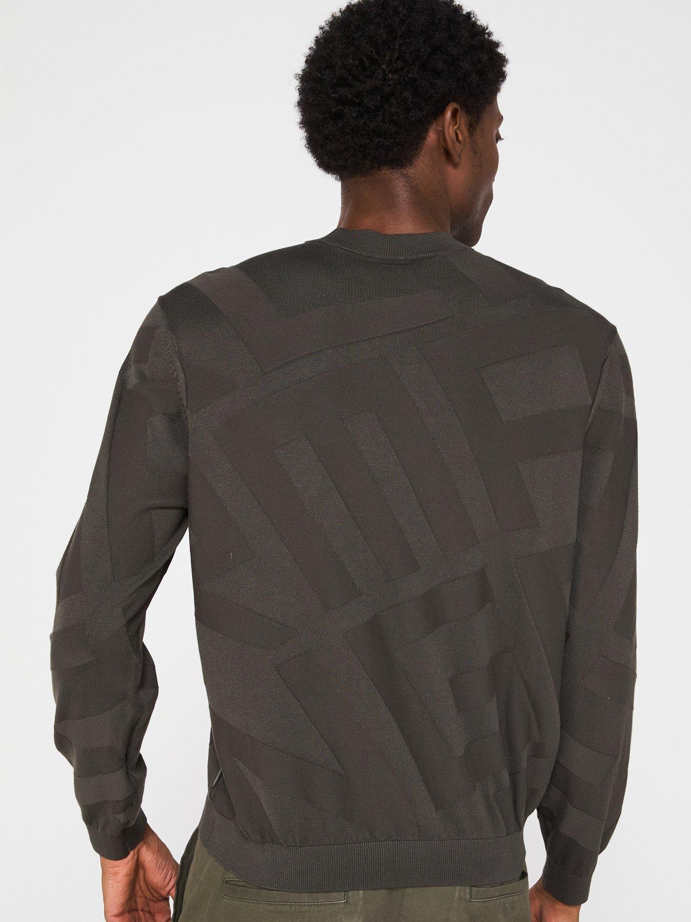 Image 2 of 5 of Armani Exchange Crew Neck Knitted Jumper - Black