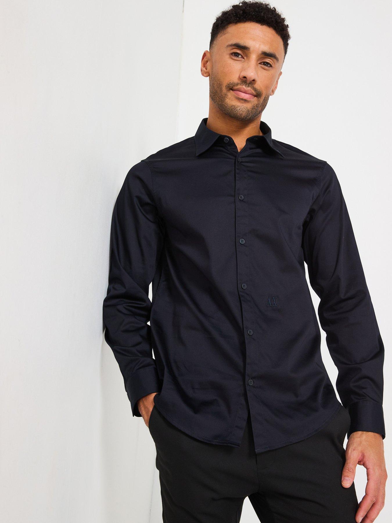 armani-exchange-icon-stretch-cotton-shirt-navy