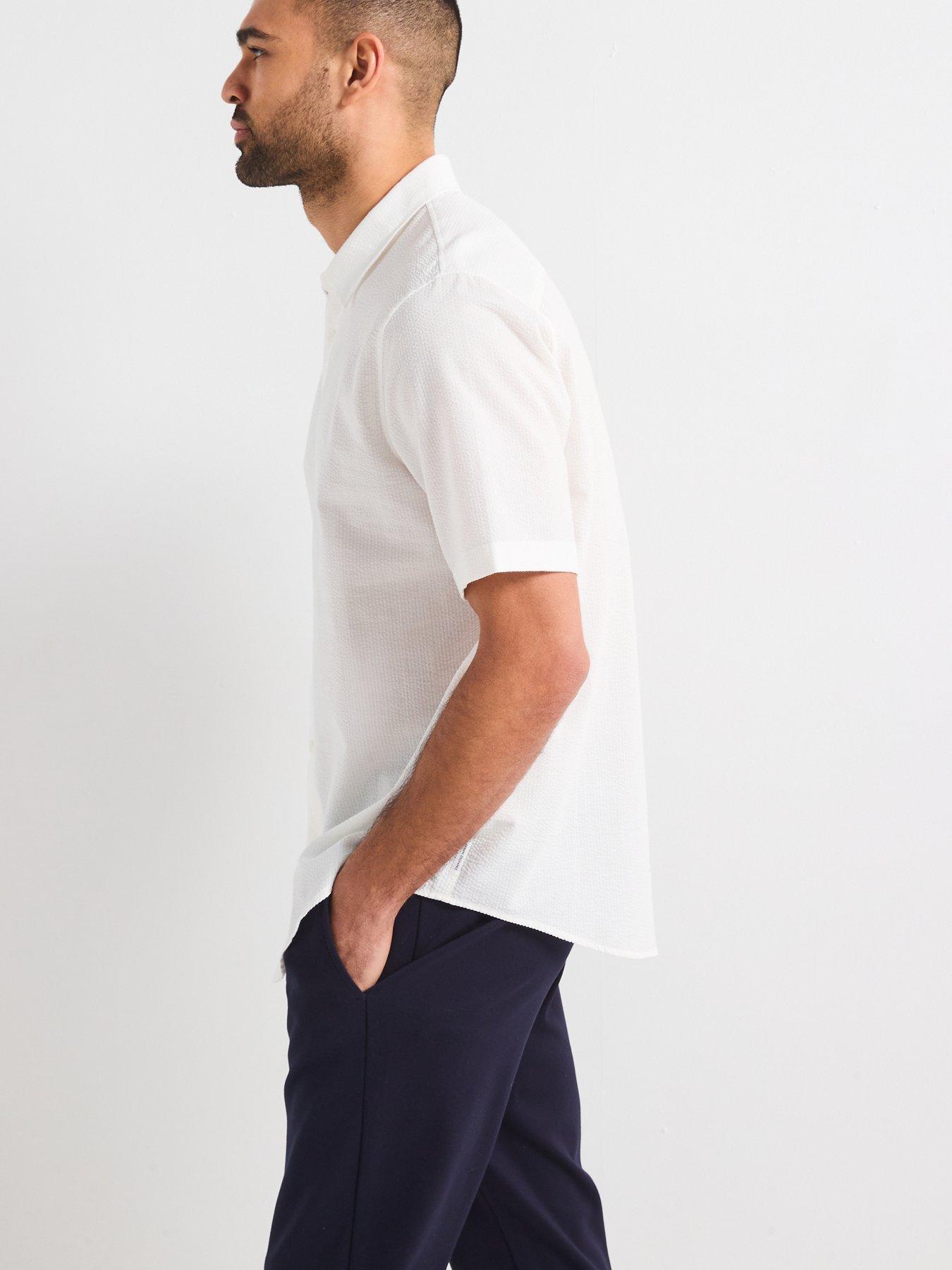  image of armani-exchange-short-sleeve-seersucker-shirt-off-white