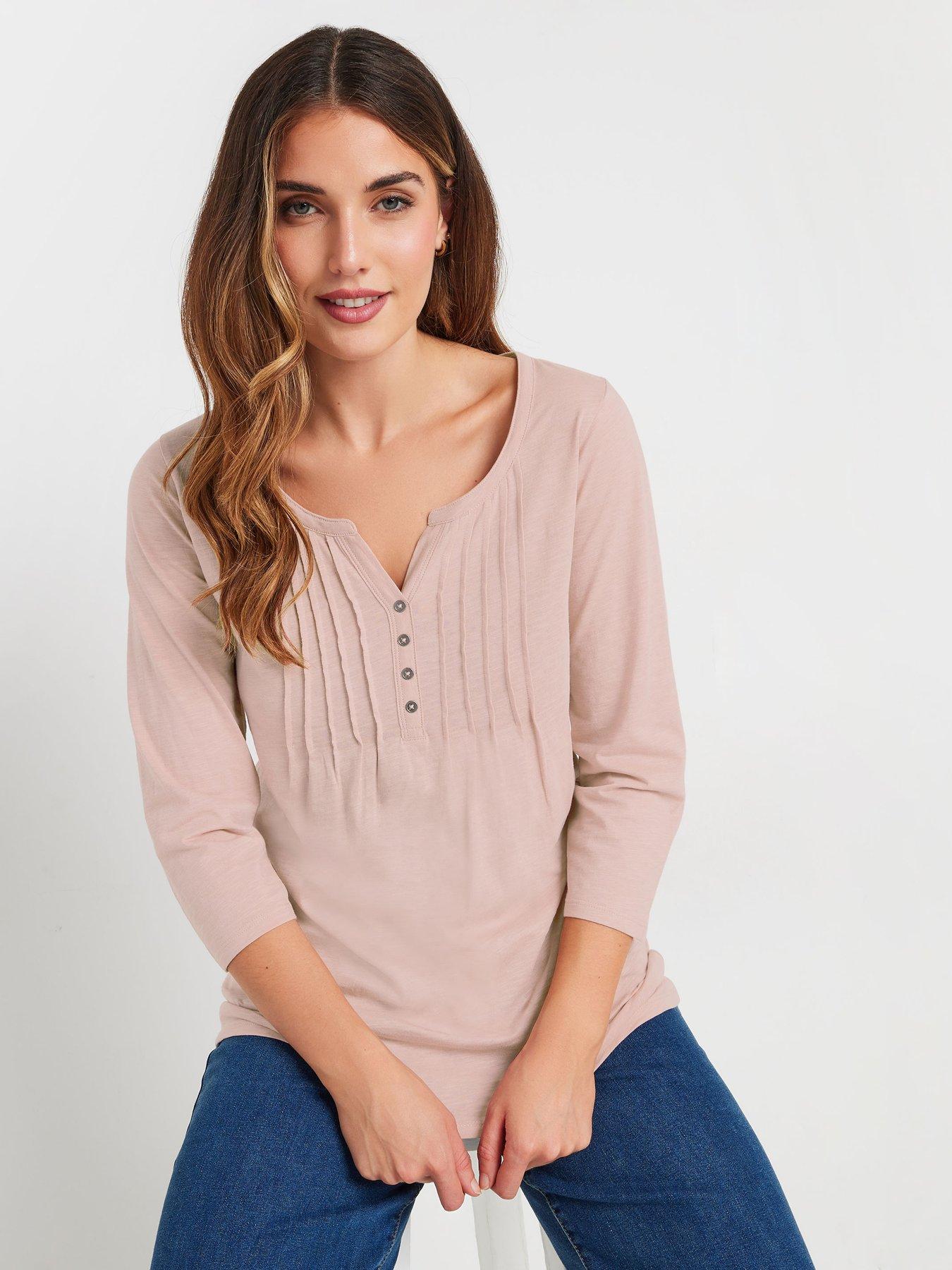 undefined Tall Pintuck Henley Top