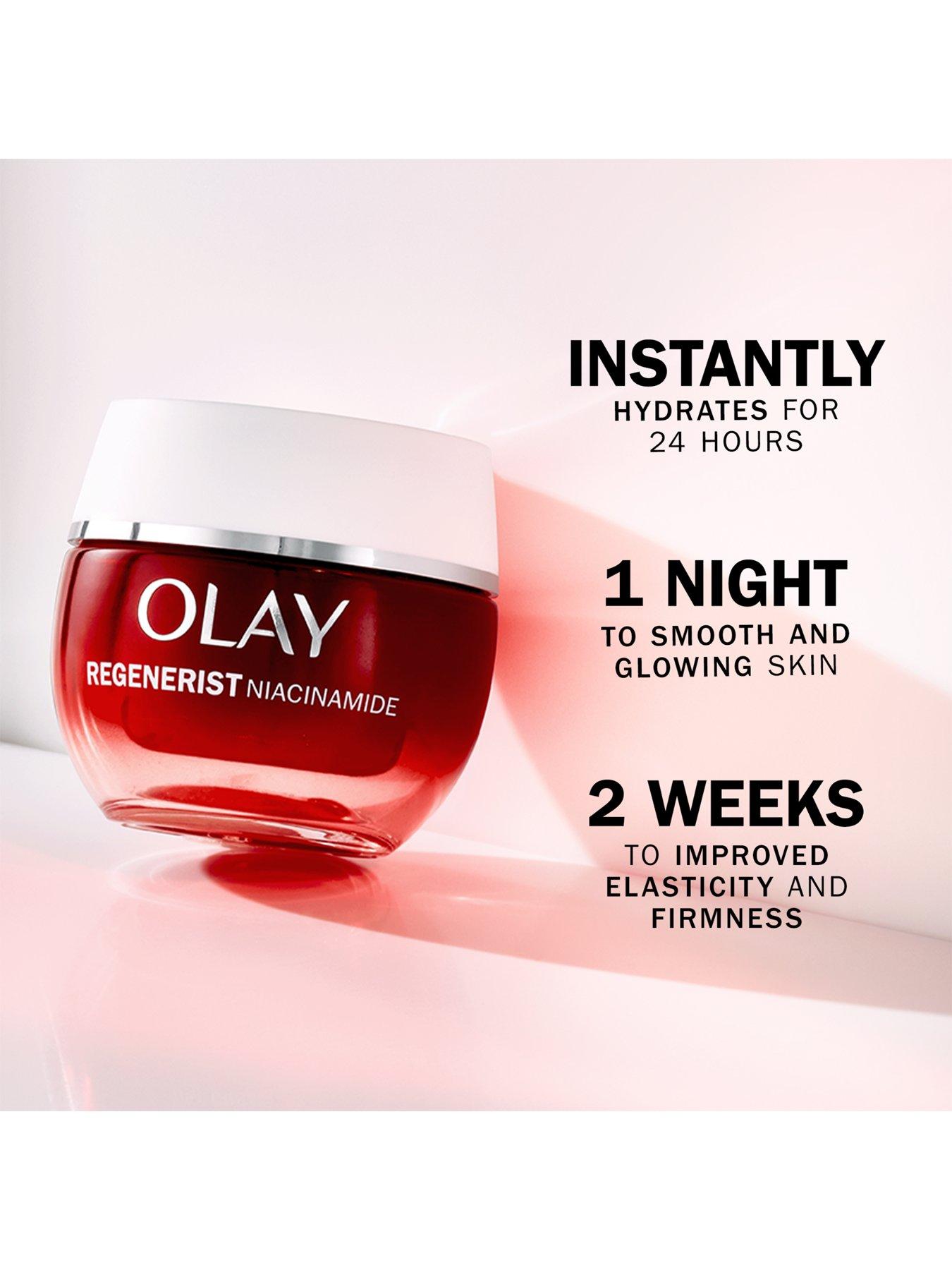  image of olay-regenerist-niacinamide-night-cream-face-moisturiser-anti-ageing-skincare-50ml