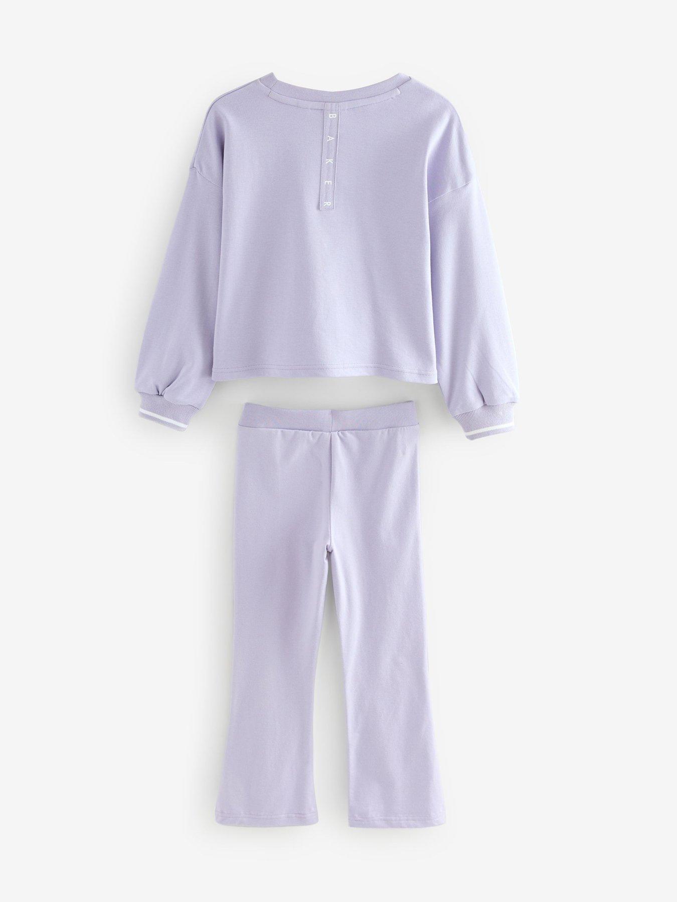  image of ted-baker-girls-logo-flared-set-blue