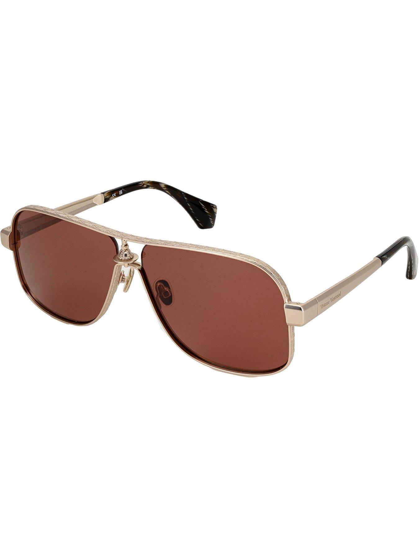  image of vivienne-westwood-large-metal-aviator-sunglass-matt-gold