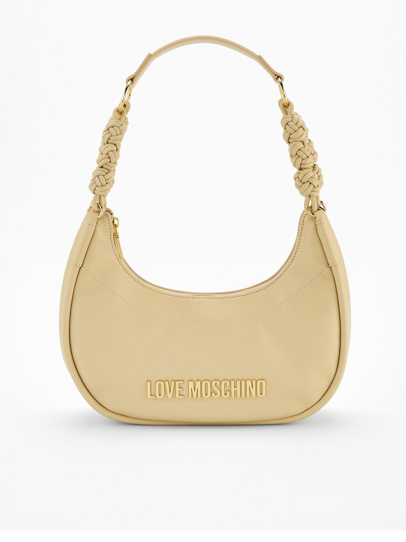 Image 1 of 4 of LOVE MOSCHINO Braided Strap Hobo Bag - Beige