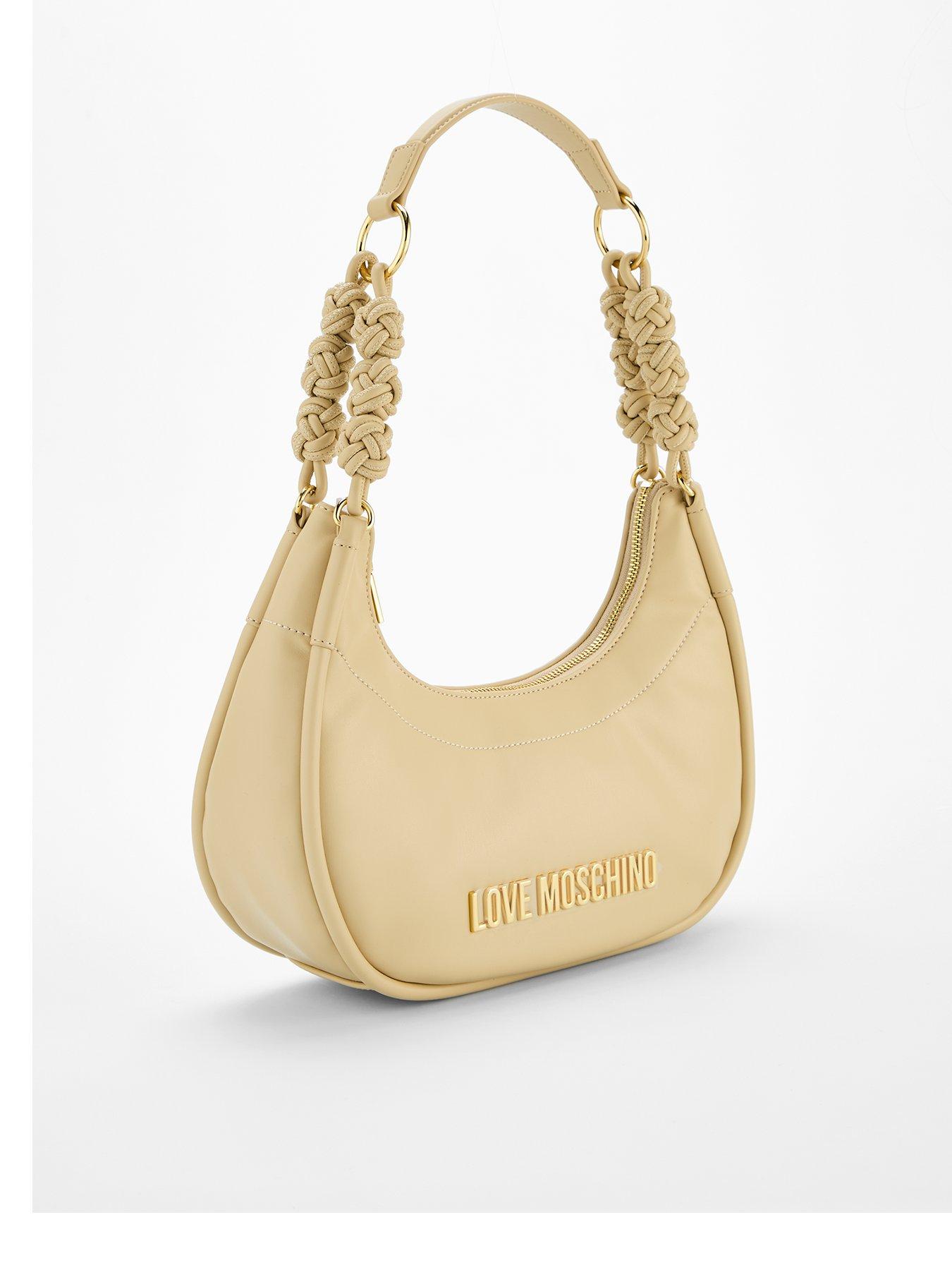 Image 2 of 4 of LOVE MOSCHINO Braided Strap Hobo Bag - Beige
