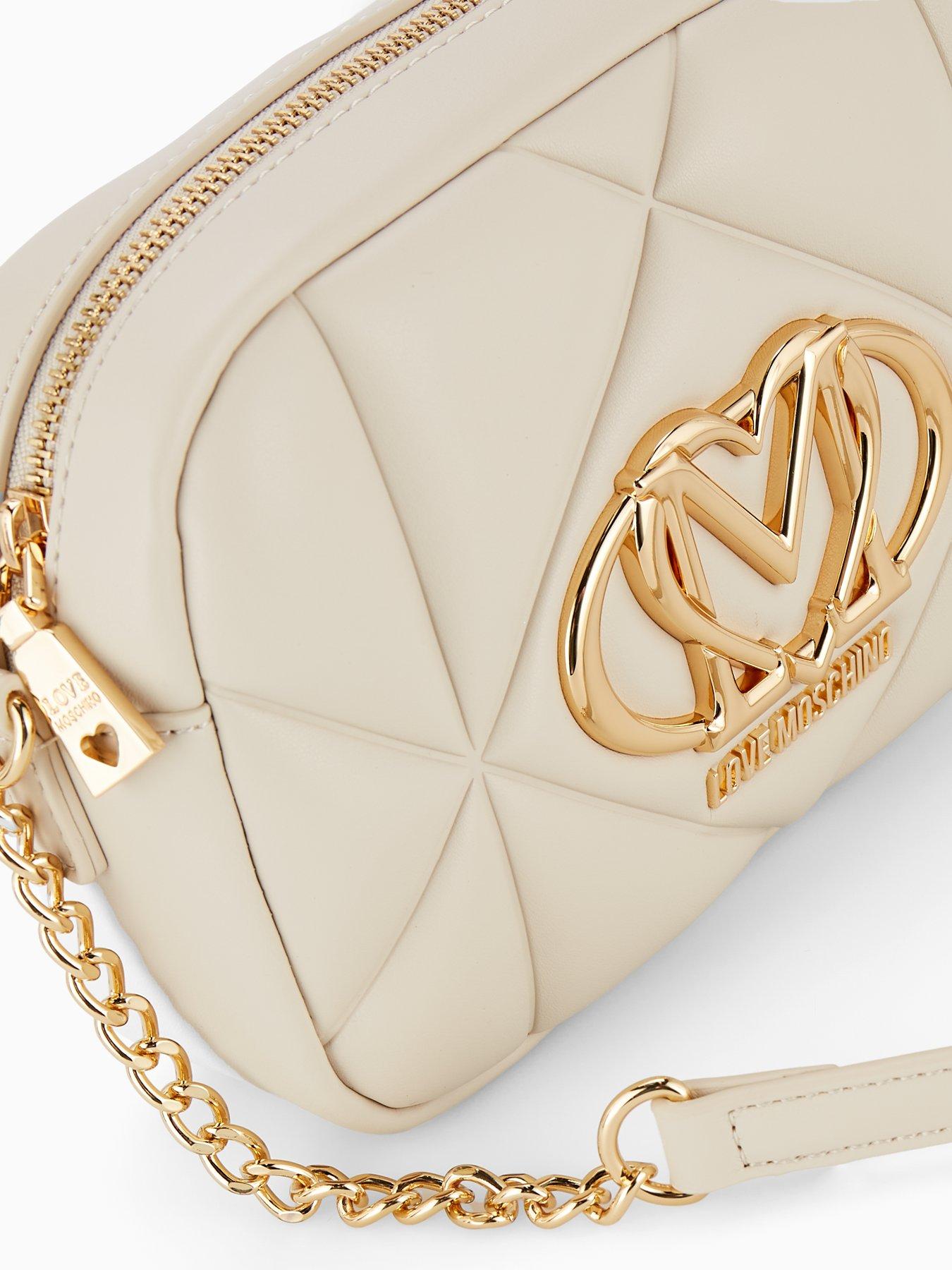 Image 3 of 4 of LOVE MOSCHINO Quilted Big Logo Small Bag - Off White