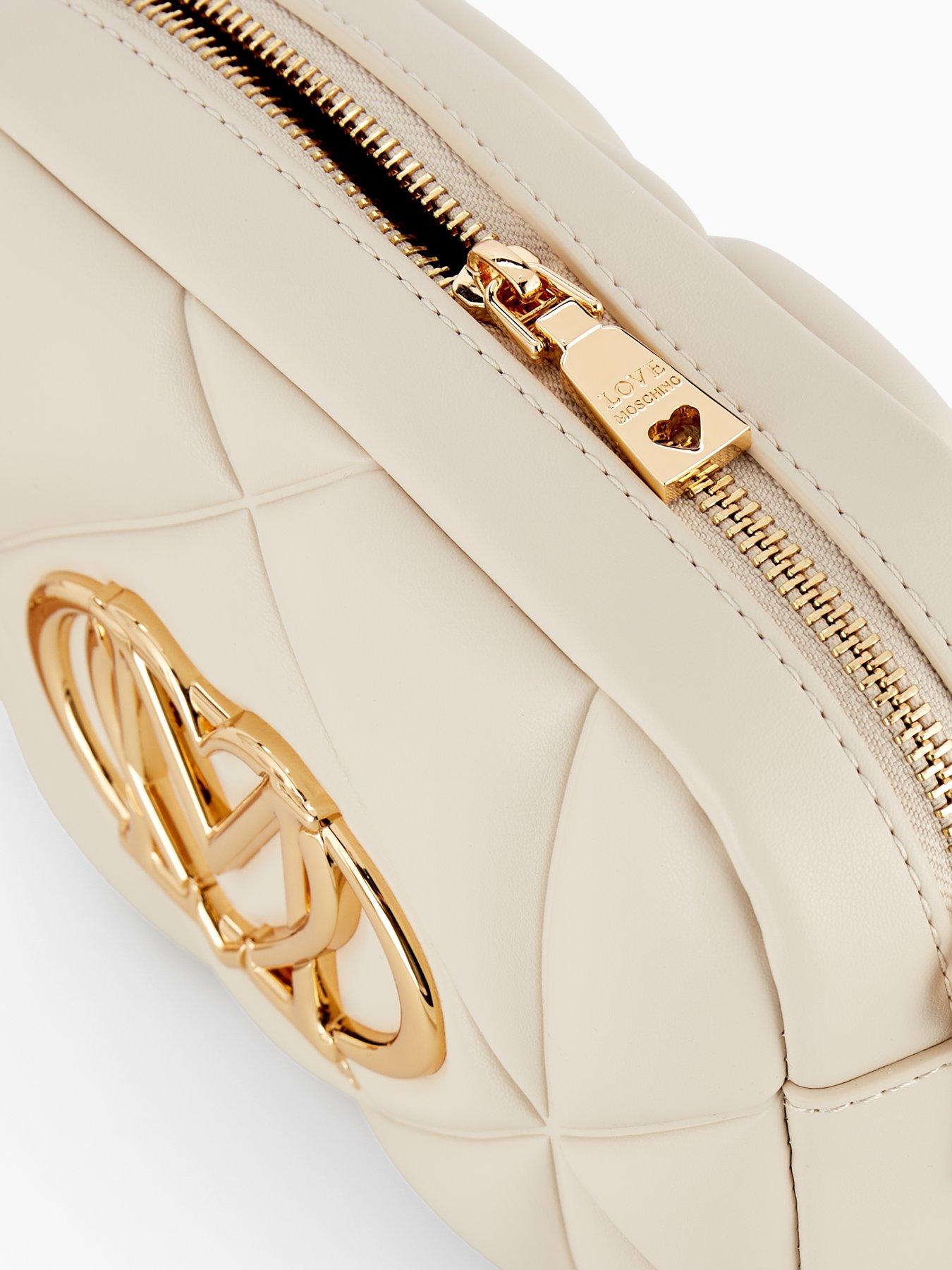 Image 4 of 4 of LOVE MOSCHINO Quilted Big Logo Small Bag - Off White