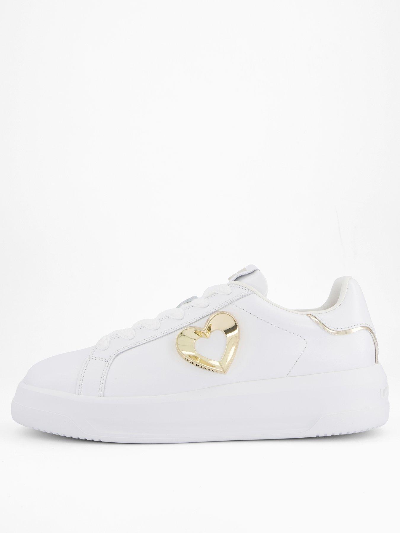LOVE MOSCHINO Heart Logo Trainer - White