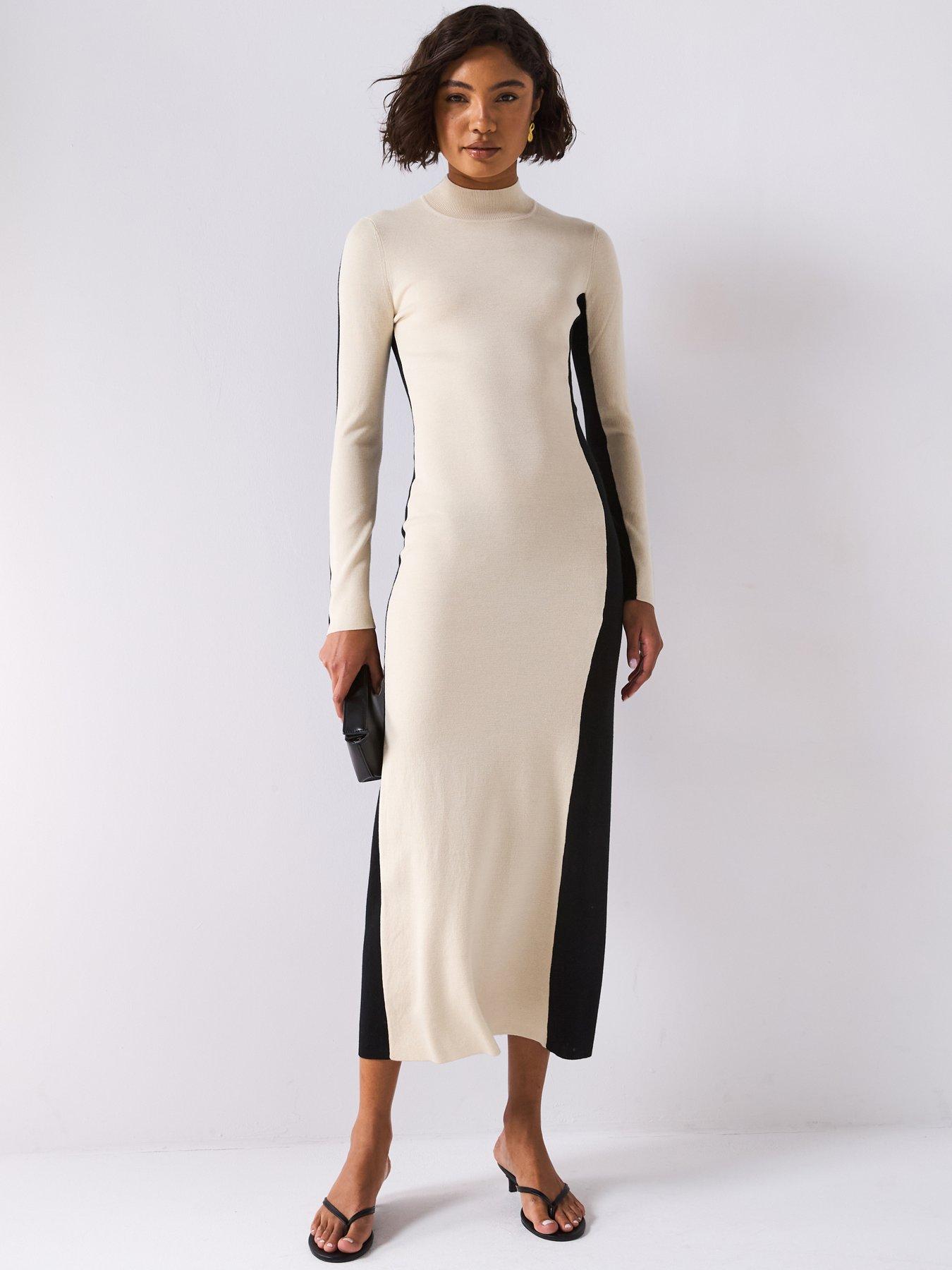 undefined Bicolour Knit Maxi Dress