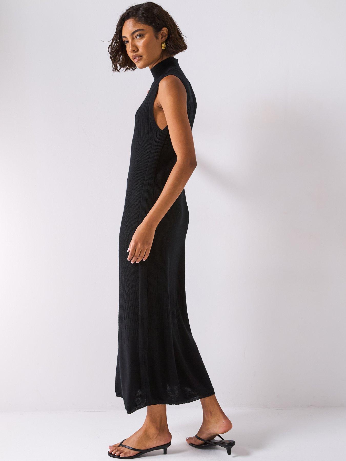 Image 3 of 6 of JOSEPH Gradient Stich Dress - Black